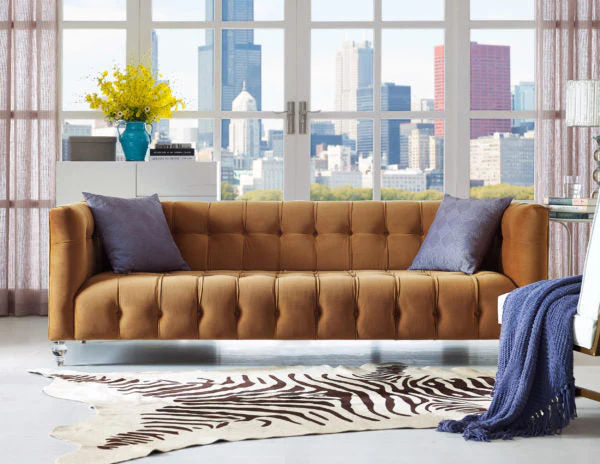 Bea Pink Velvet Sofa - Image 2