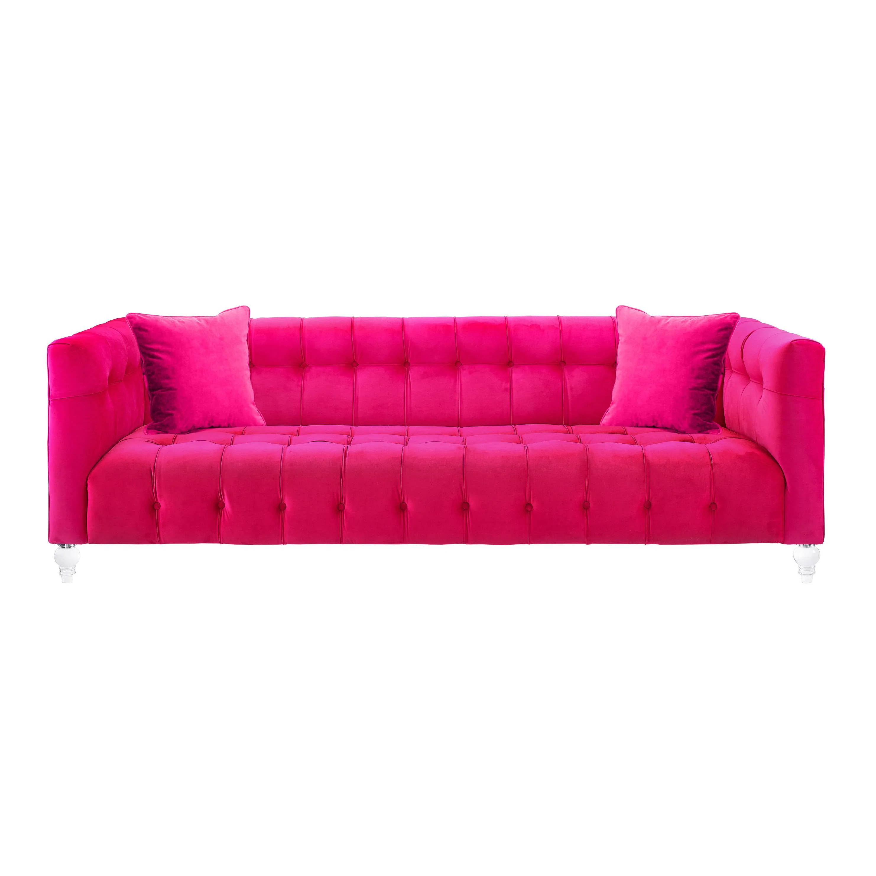 Bea Pink Velvet Sofa - Image 6