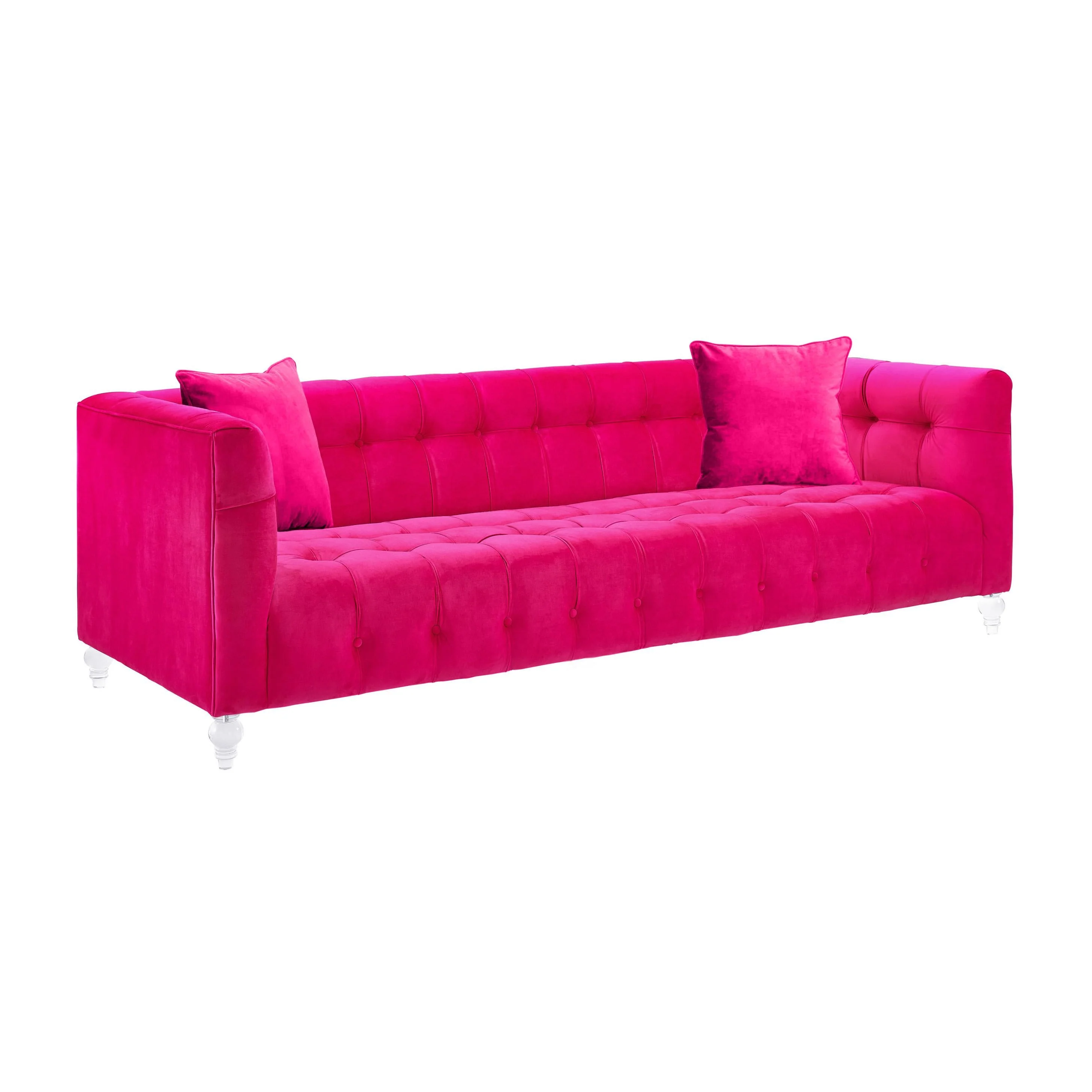 Bea Pink Velvet Sofa - Image 8