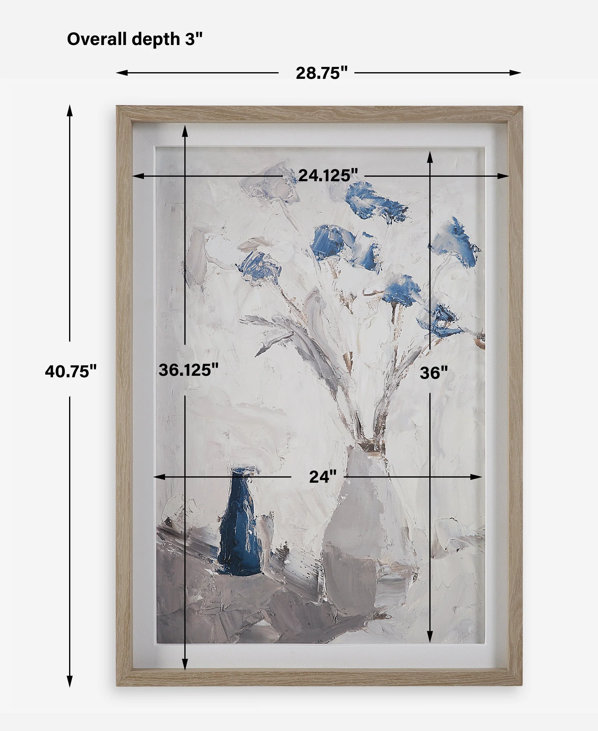 Blue Flowers In Vase Framed Print - Image 5