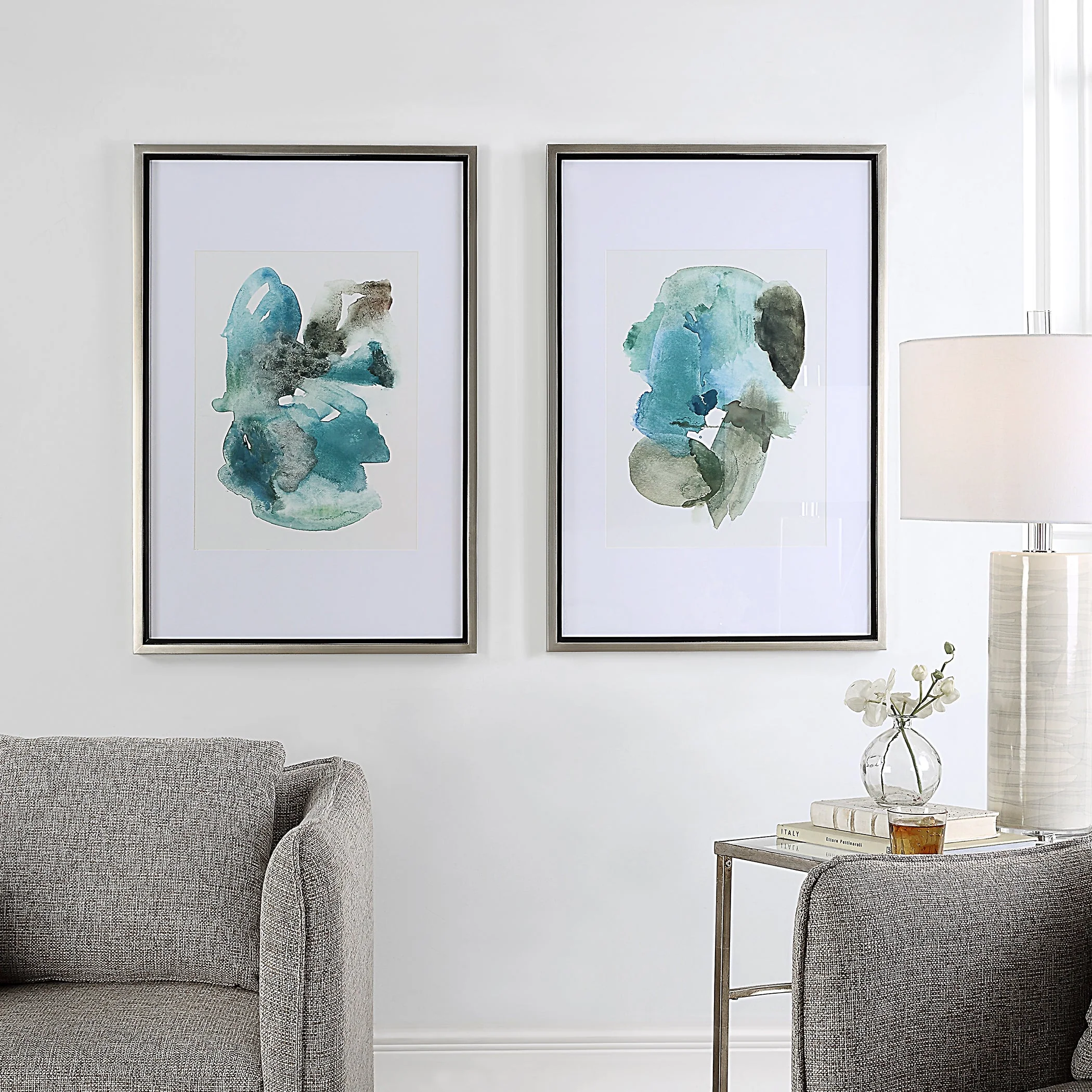 Blueprints Watercolor Prints, Set Of 2 - Image 2