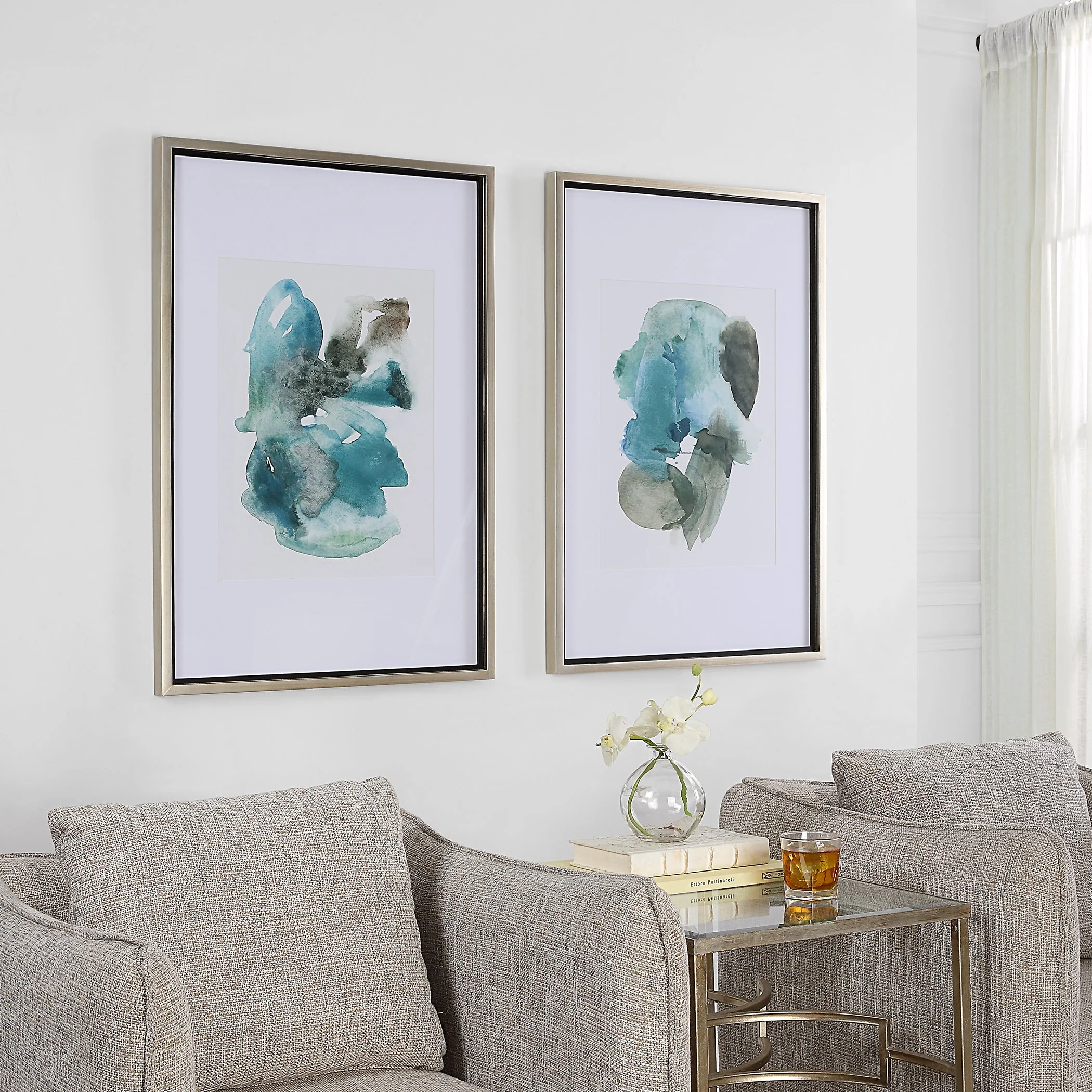 Blueprints Watercolor Prints, Set Of 2 - Image 3