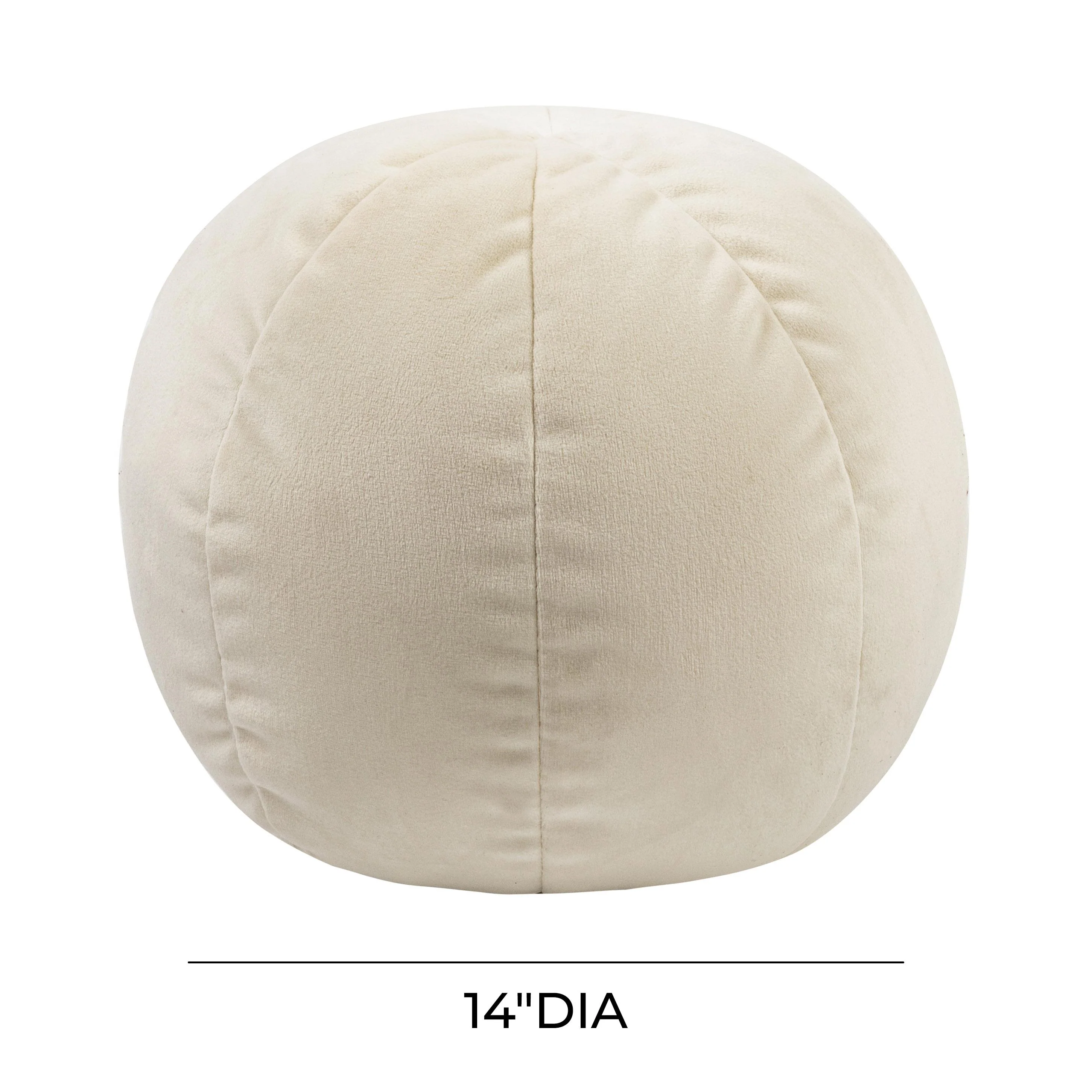 Boba 14" Cream Velvet Pillow - Image 5