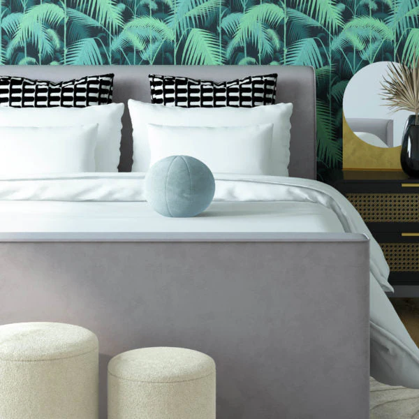 Boba 9" Sea Blue Velvet Pillow - Image 2