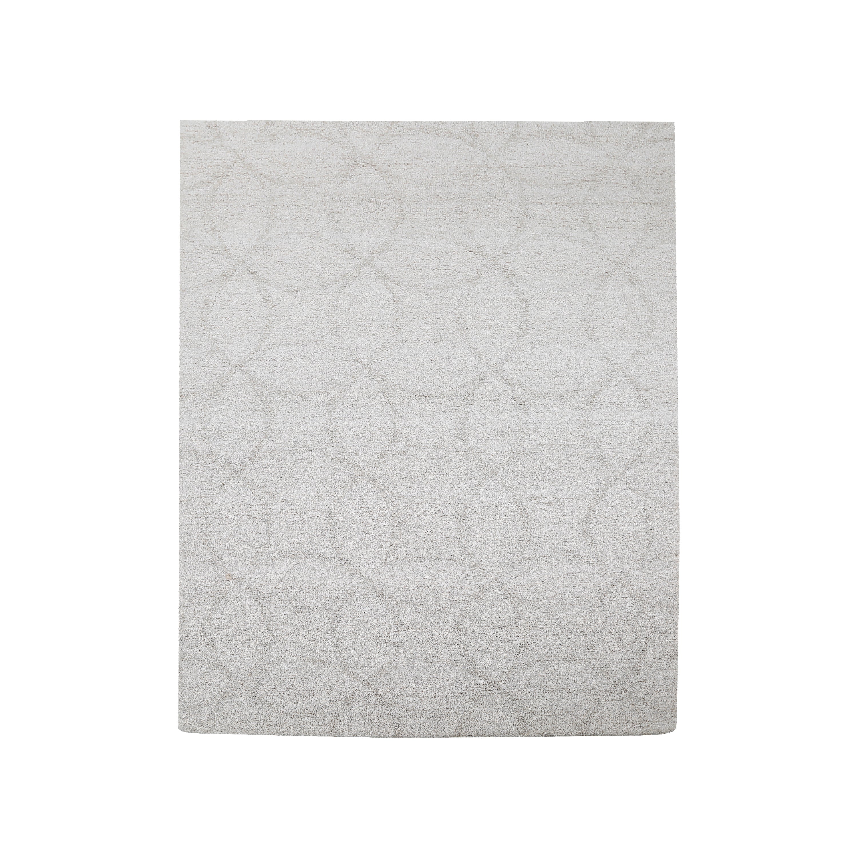 Bohemian Diamond Rug in Light Blue & Ivory