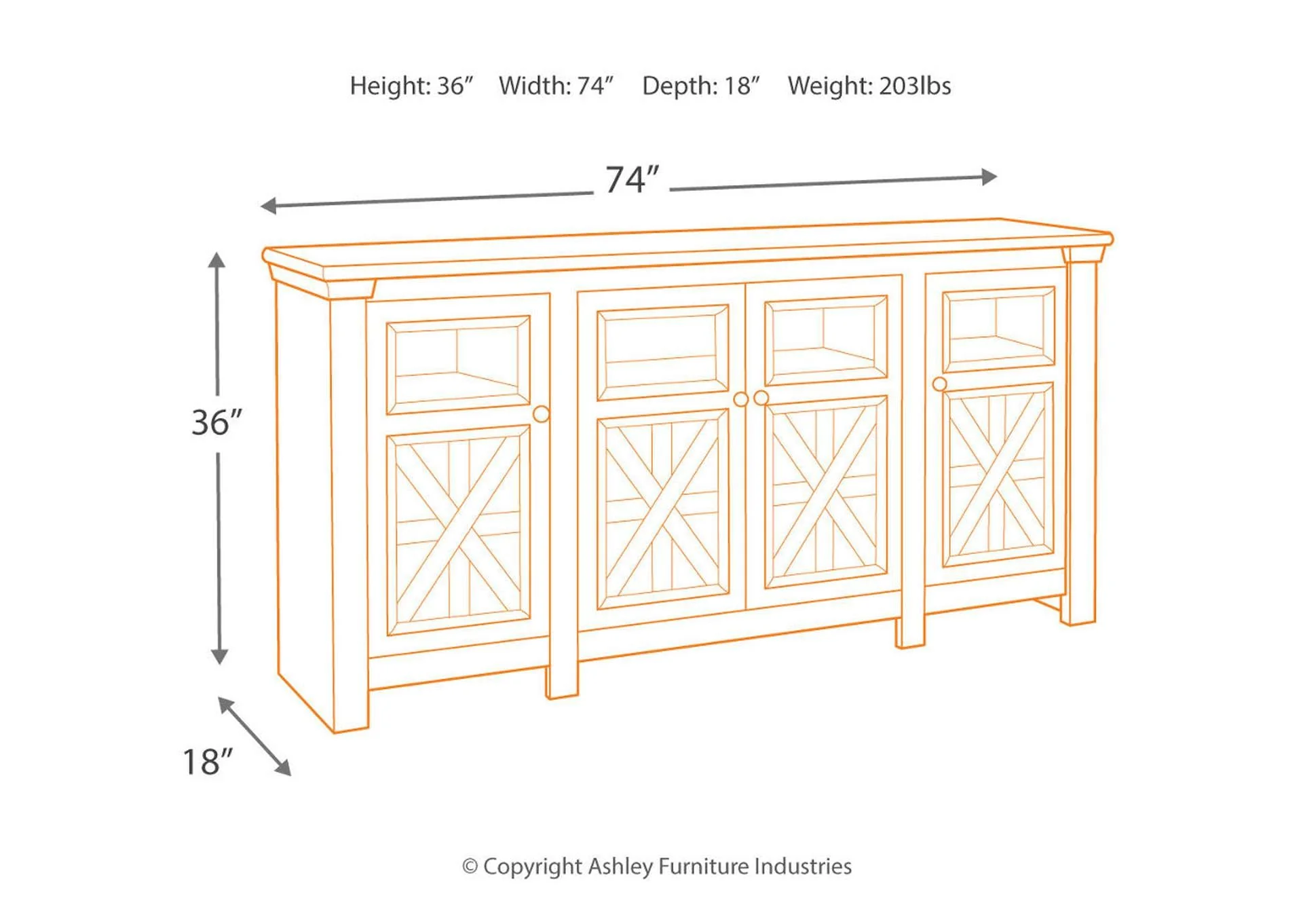 Bolanburg 74" TV Stand - Image 14