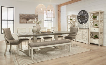 Bolanburg Dining Table and 4 Chairs and Bench Set - Image 2