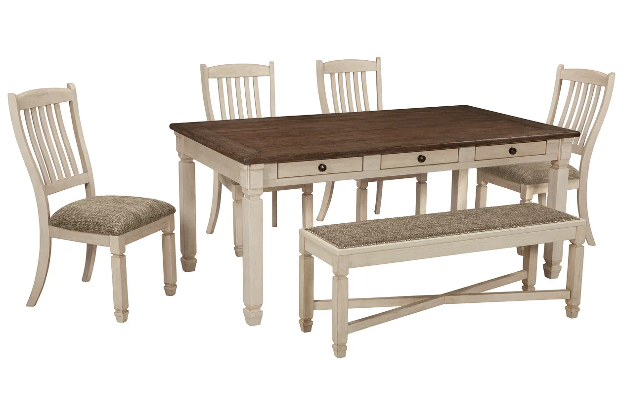 Bolanburg Dining Table and 4 Chairs and Bench Set - Image 7