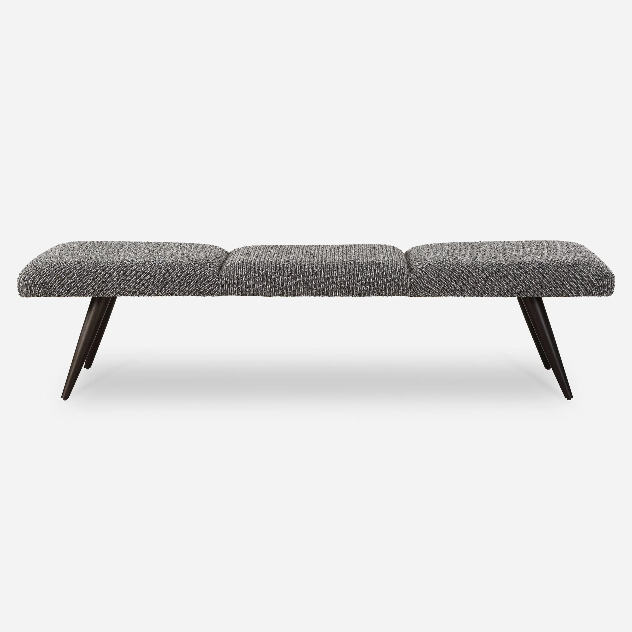 Bowtie Charcoal Fabric Bench