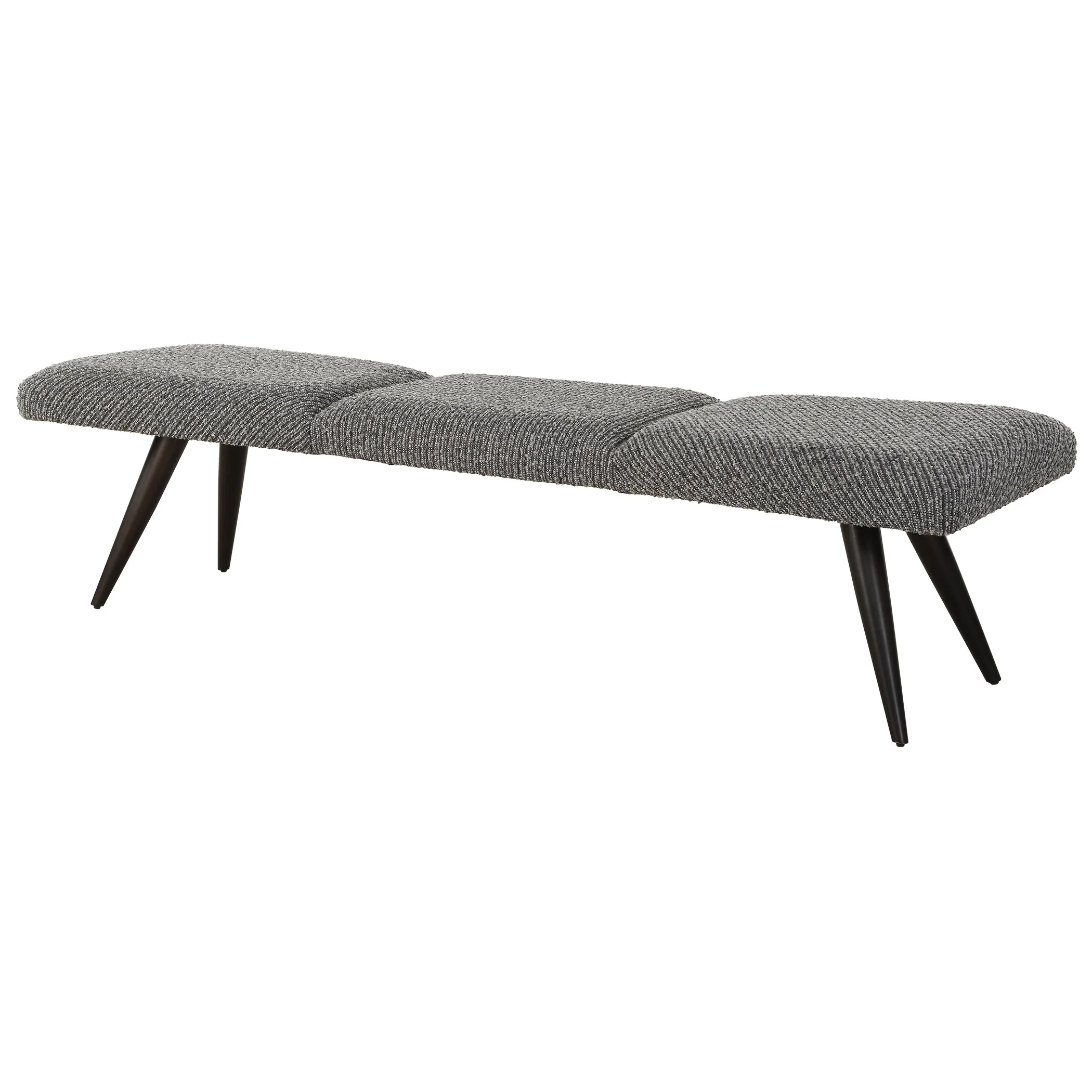 Bowtie Charcoal Fabric Bench - Image 4