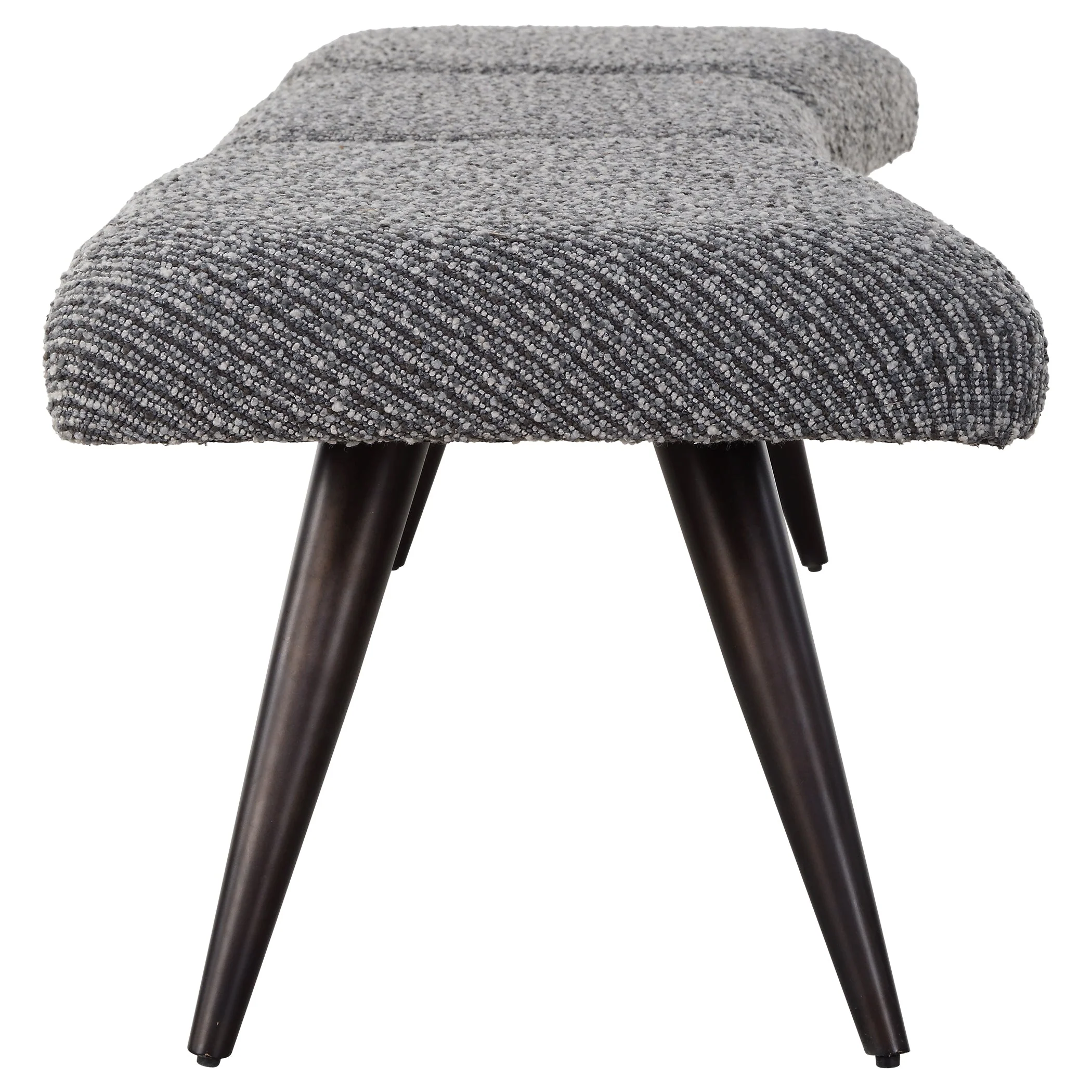 Bowtie Charcoal Fabric Bench - Image 5