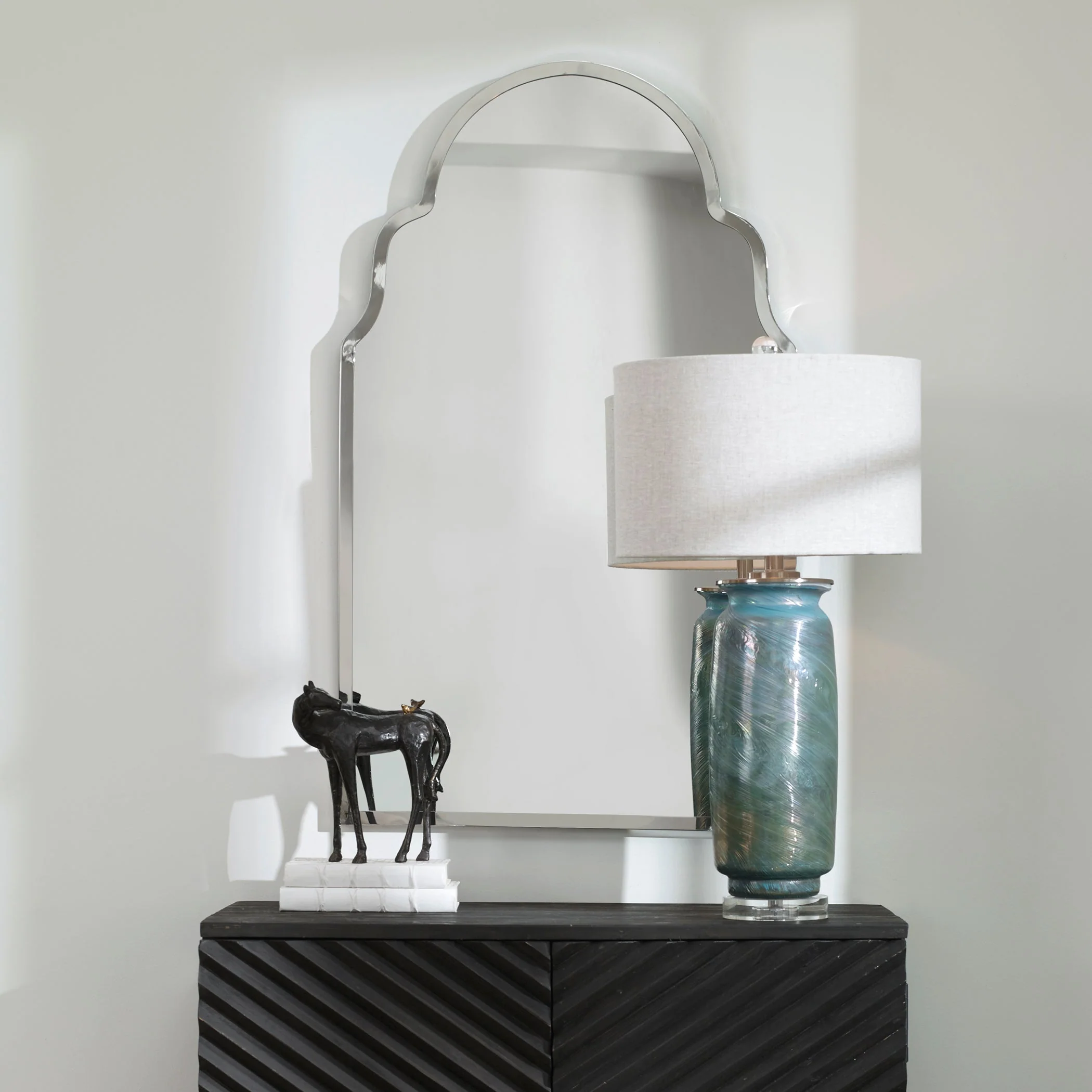 Brayden Nickel Arch Mirror - Image 3