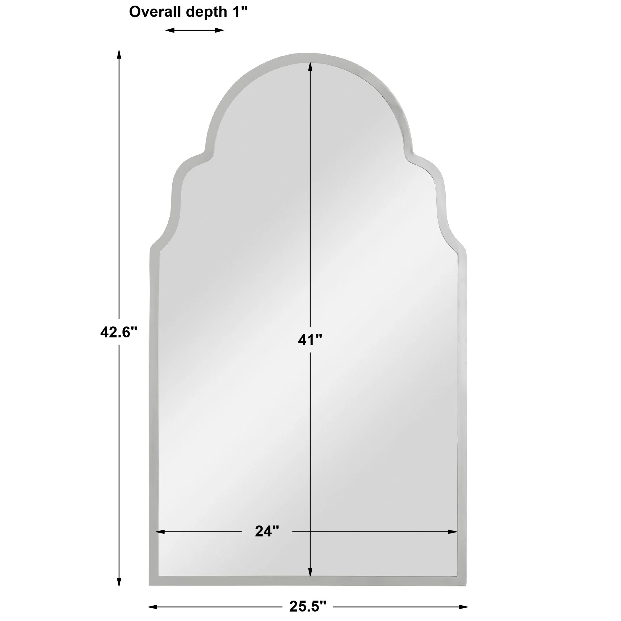 Brayden Nickel Arch Mirror - Image 4