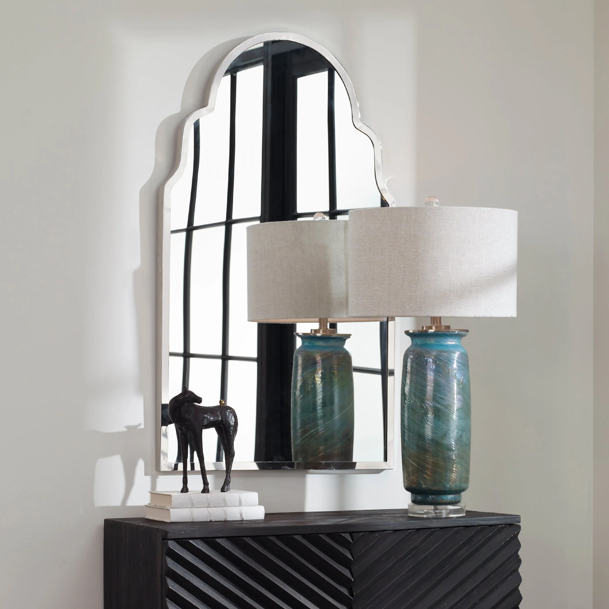 Brayden Nickel Arch Mirror - Image 5