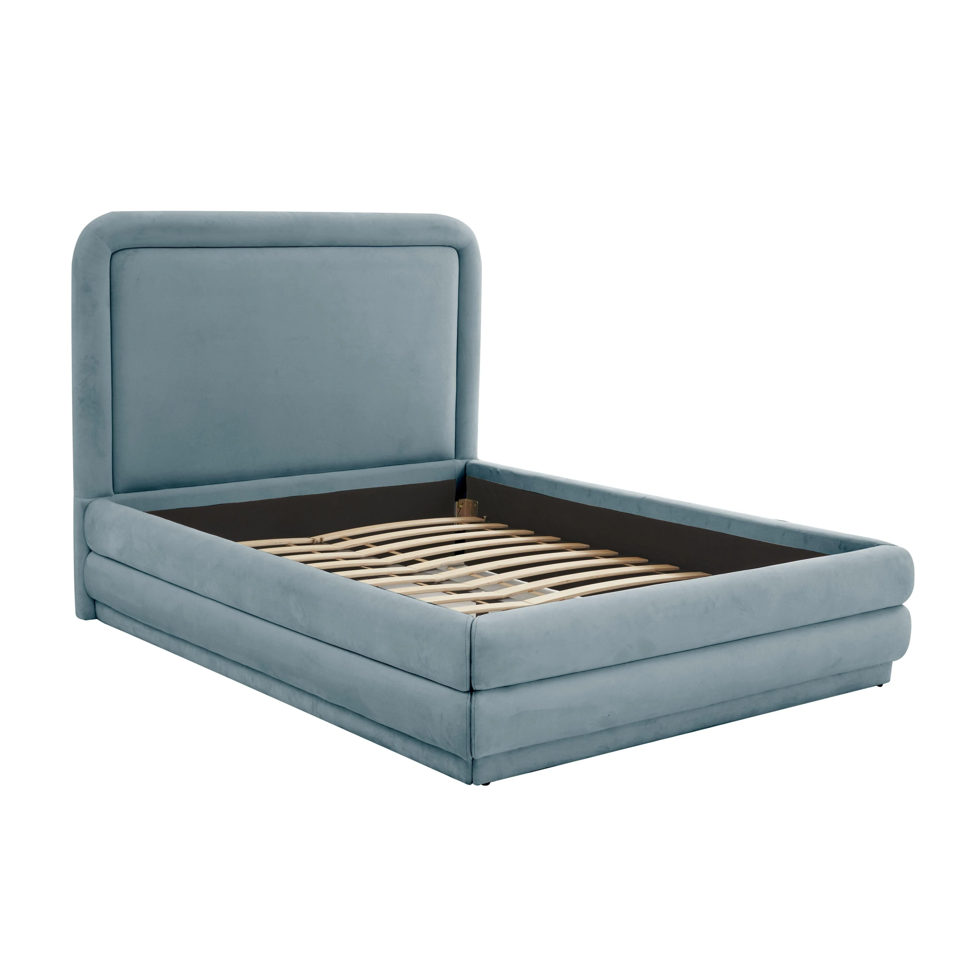 Briella Bluestone Velvet Bed in Full - Image 3