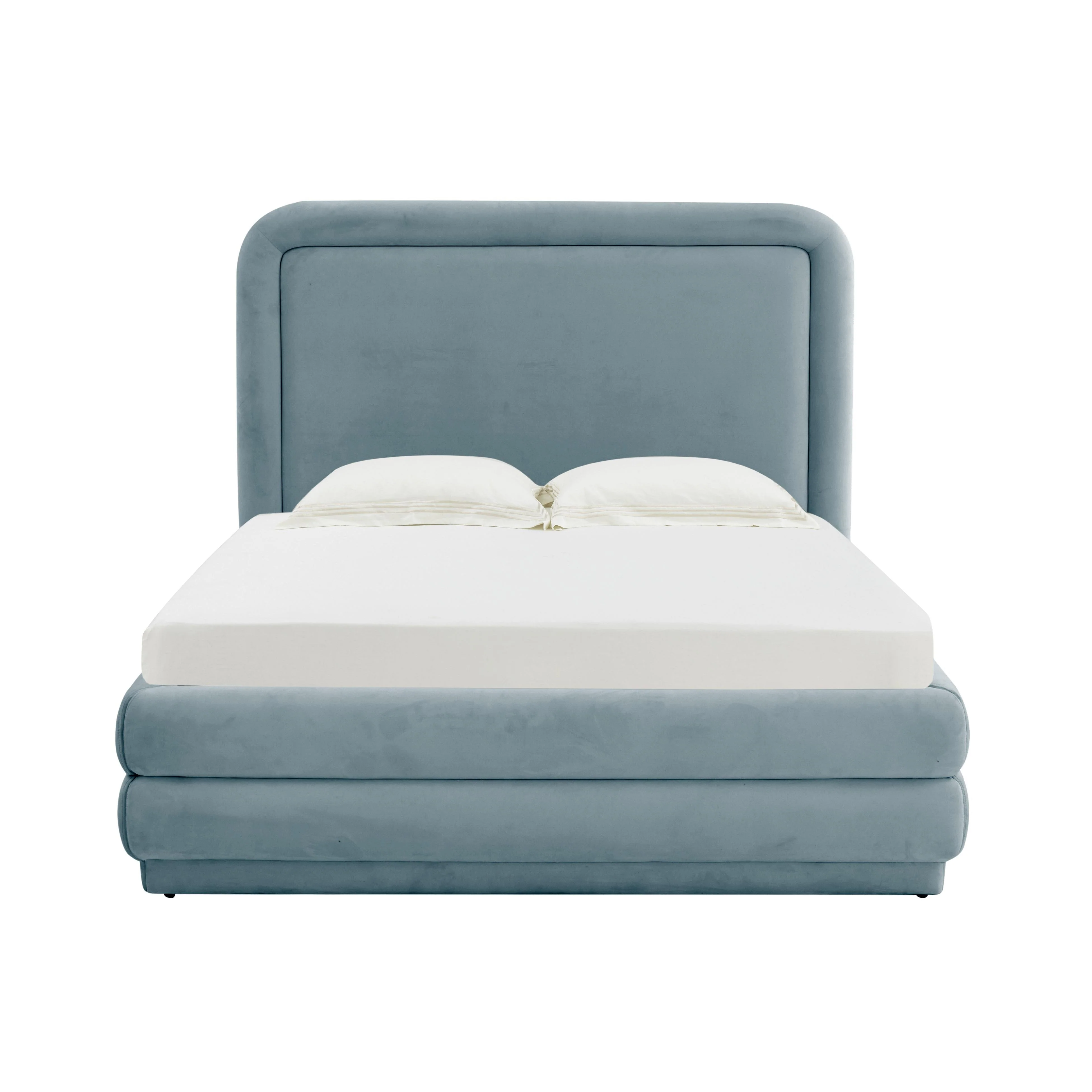 Briella Bluestone Velvet Bed in King - Image 3