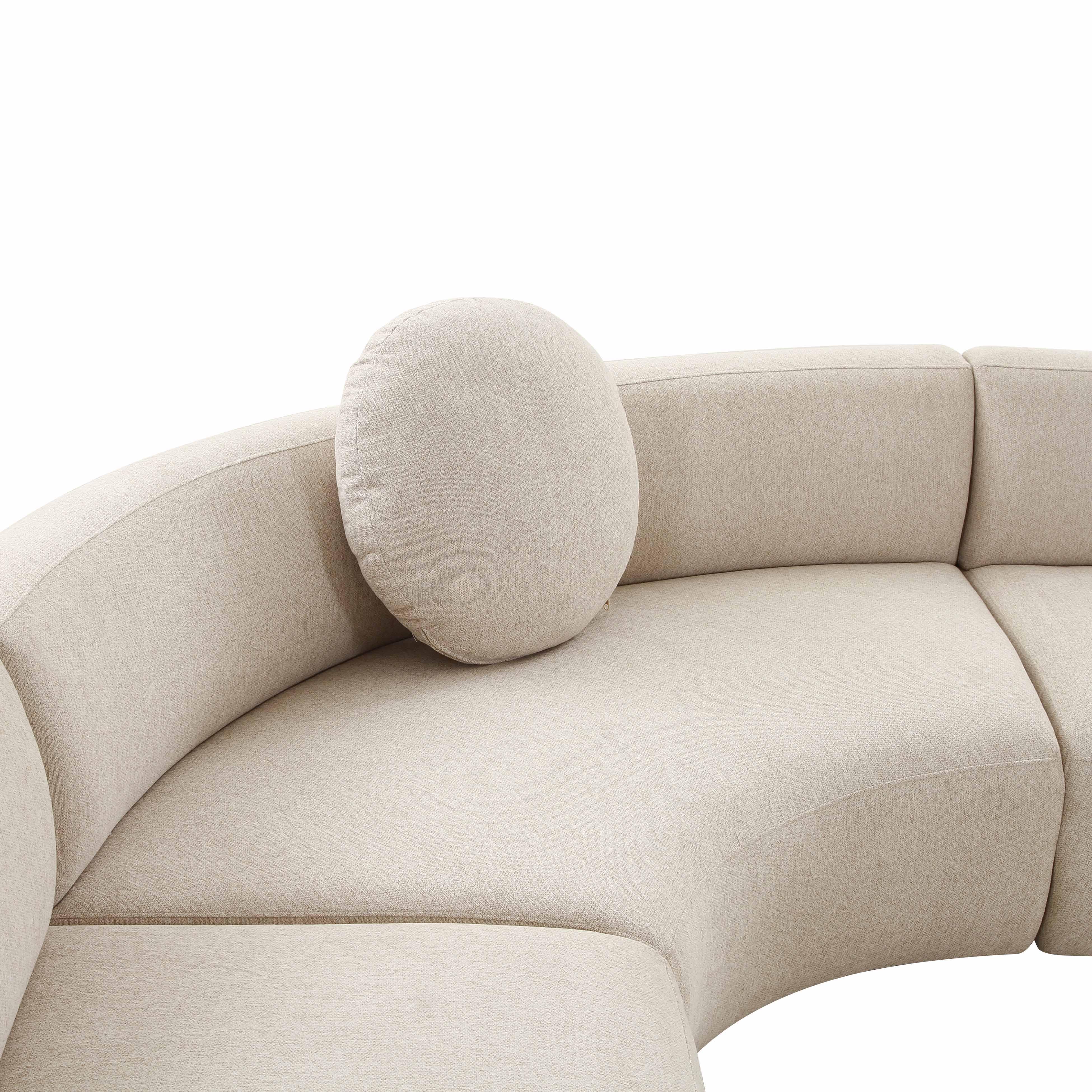 Broohah Beige Micro-Herringbone Sectional - Image 8