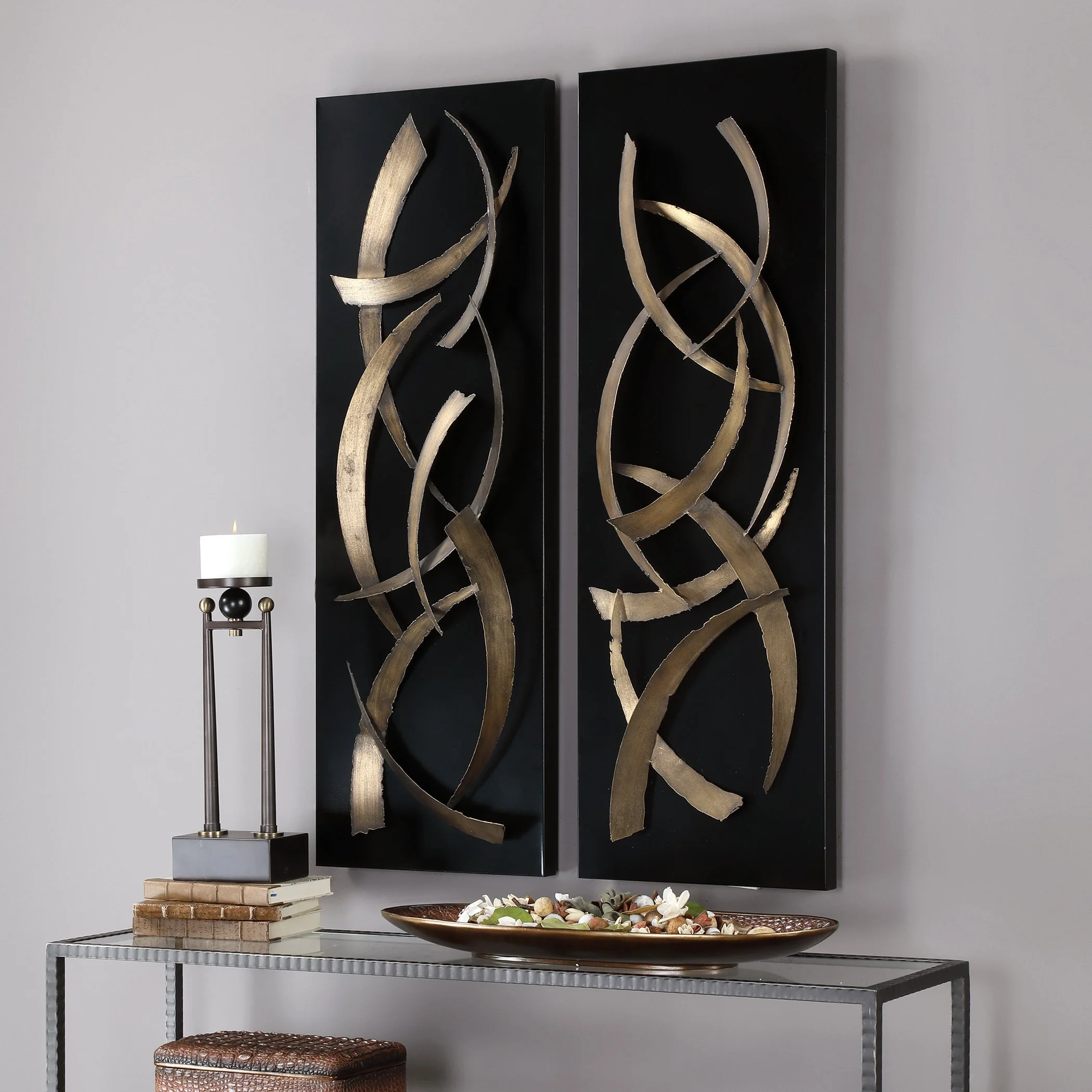 Brushstrokes Metal Wall Panels, S/2 - Image 6