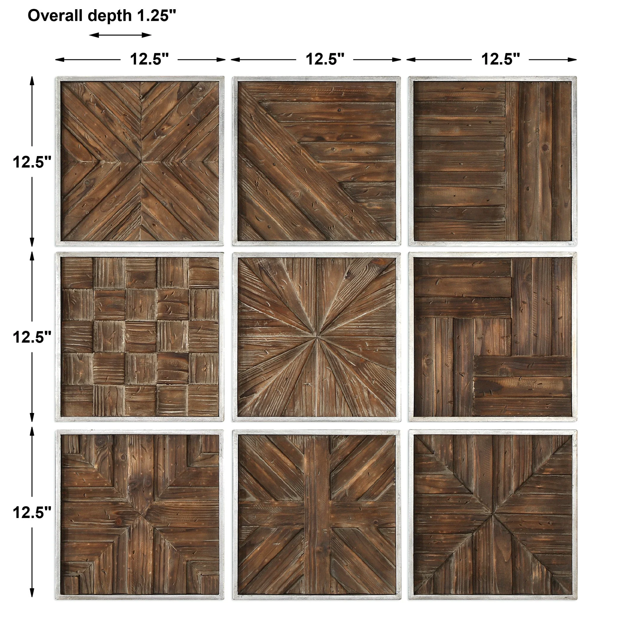 Bryndle Squares Wood Wall Decor, S/9 - Image 7