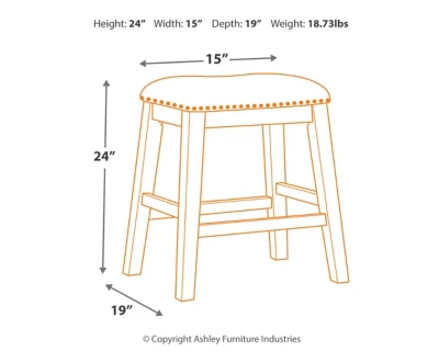 Caitbrook Counter Height Upholstered Bar Stool - Image 4