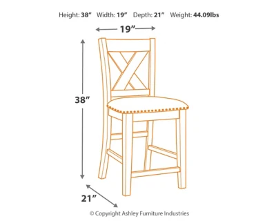 Caitbrook Counter Height Upholstered Bar Stool - Image 4
