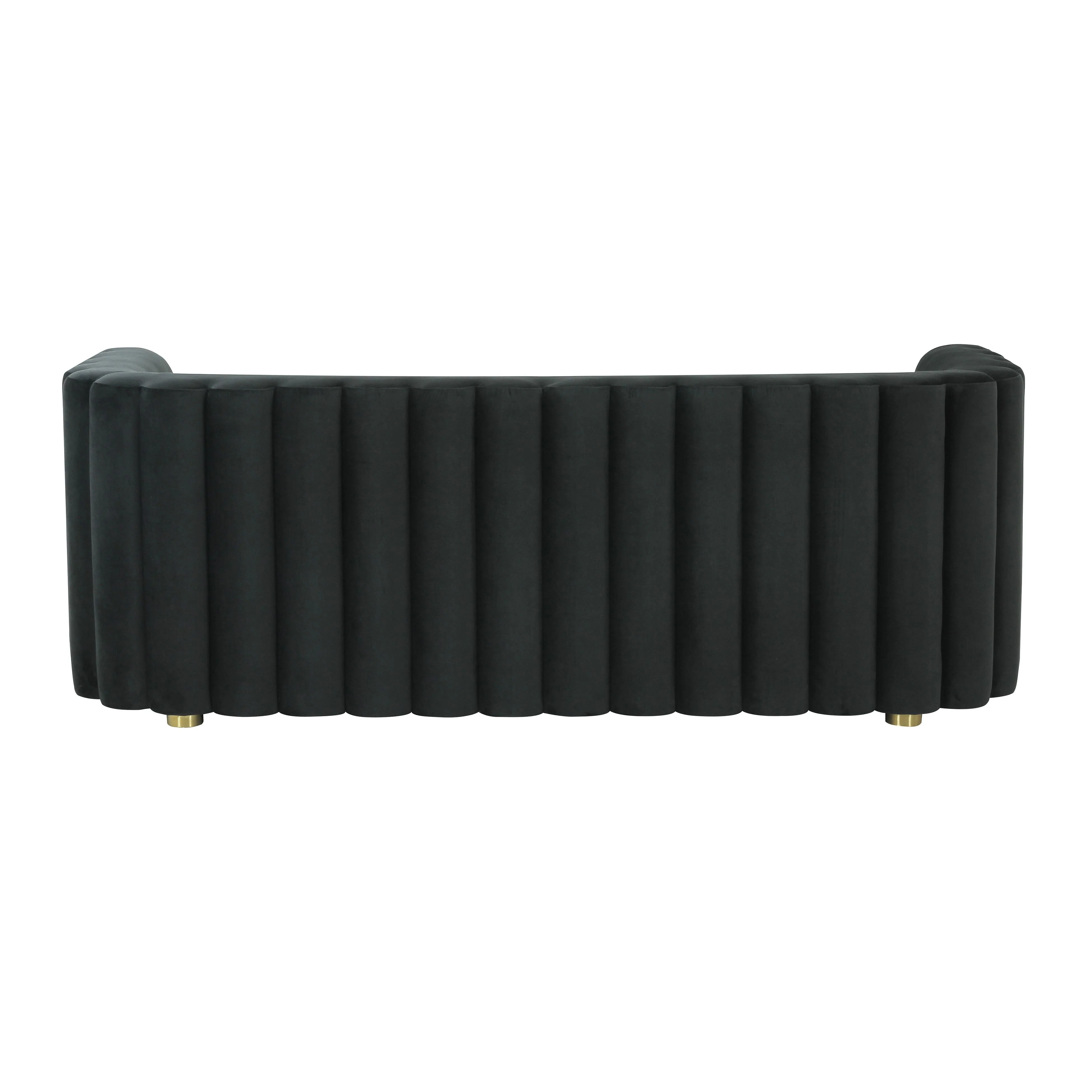 Callie Black Velvet Sofa - Image 6