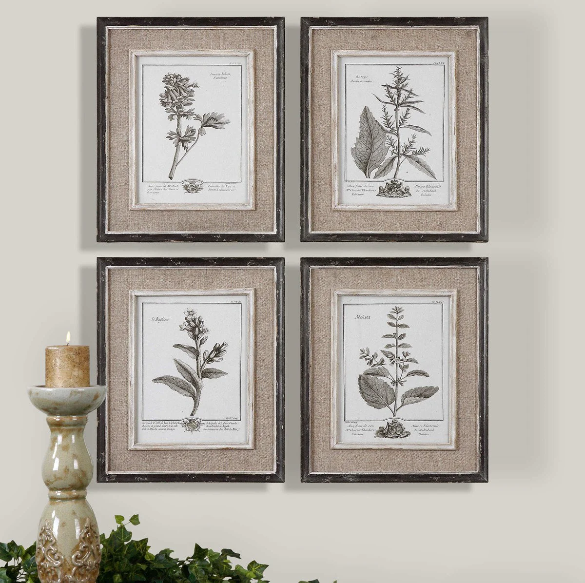 Casual Grey Study Framed Prints, S/4 - Image 3