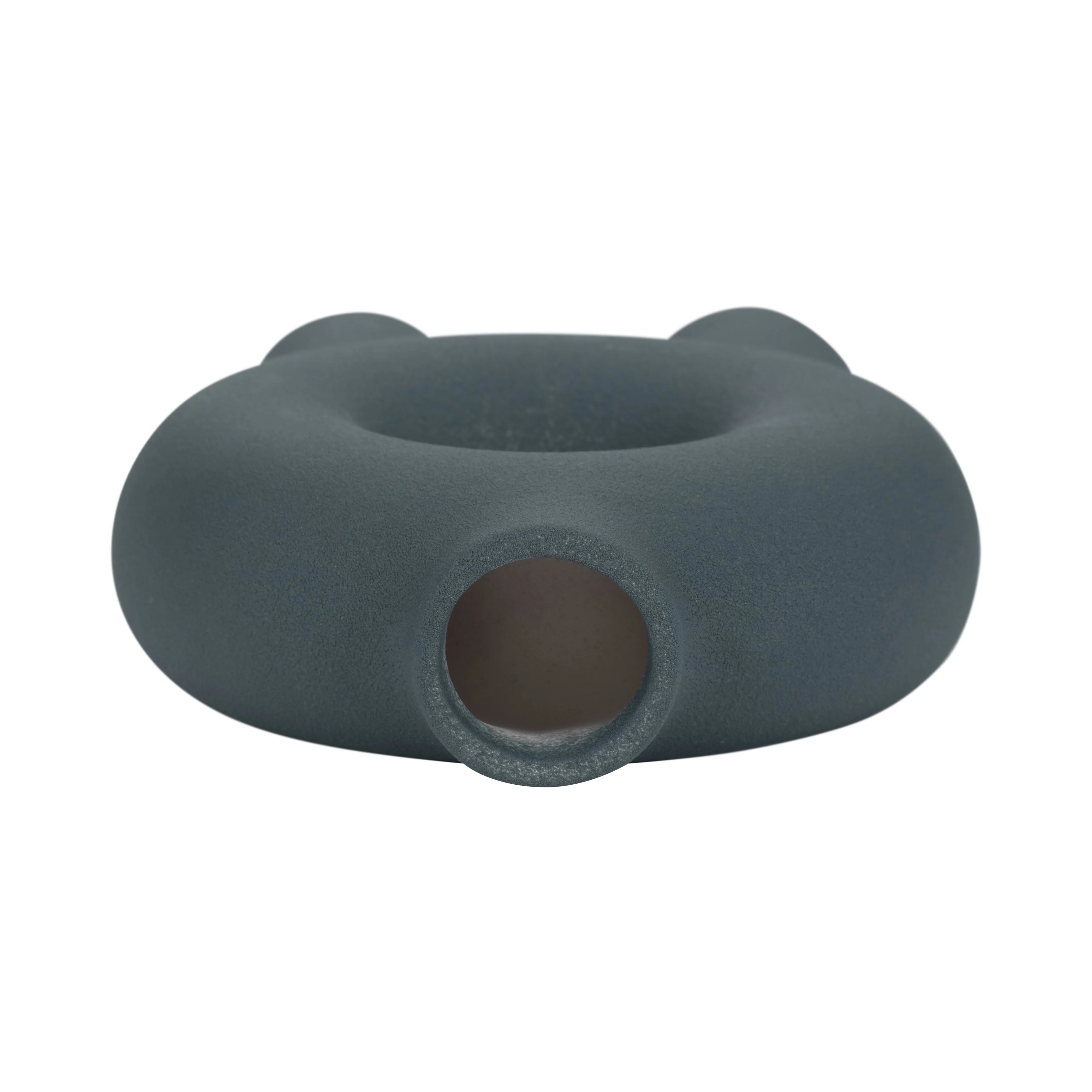 Cer, 7" Donut Footed Vase, Teal - Image 15