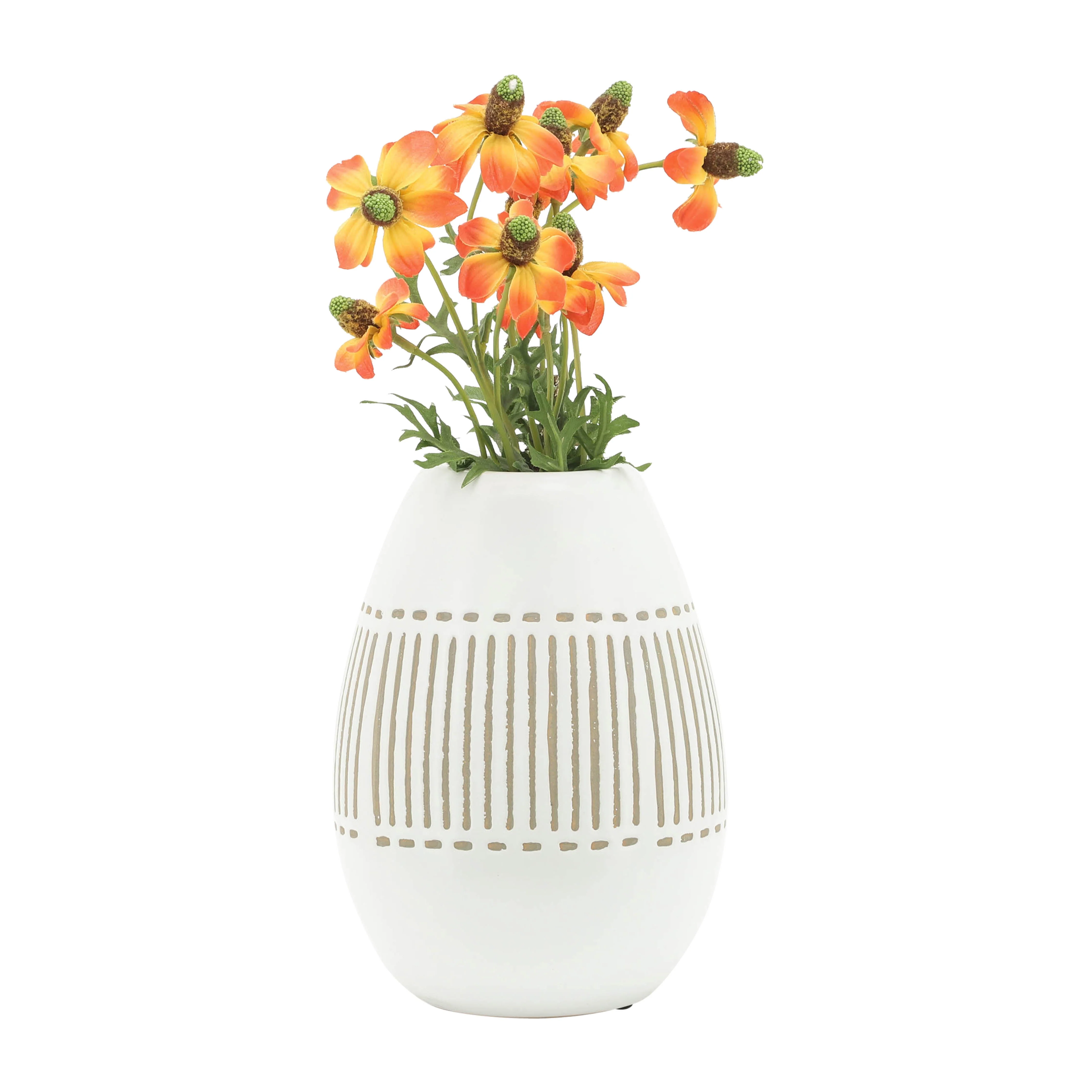 CER, 8"H AZTEC VASE, GRAY - Image 4
