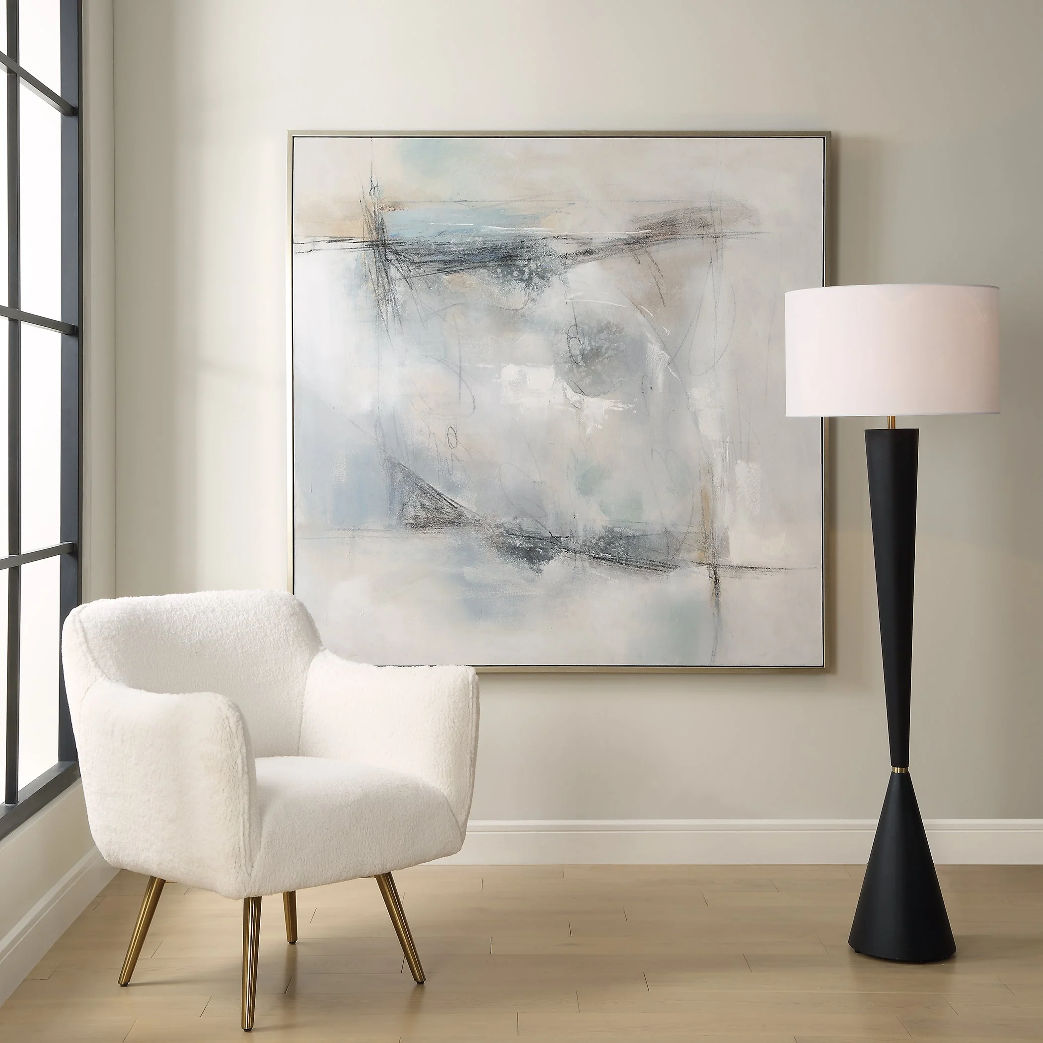 Contort Hand Painted Abstract Art - Image 2
