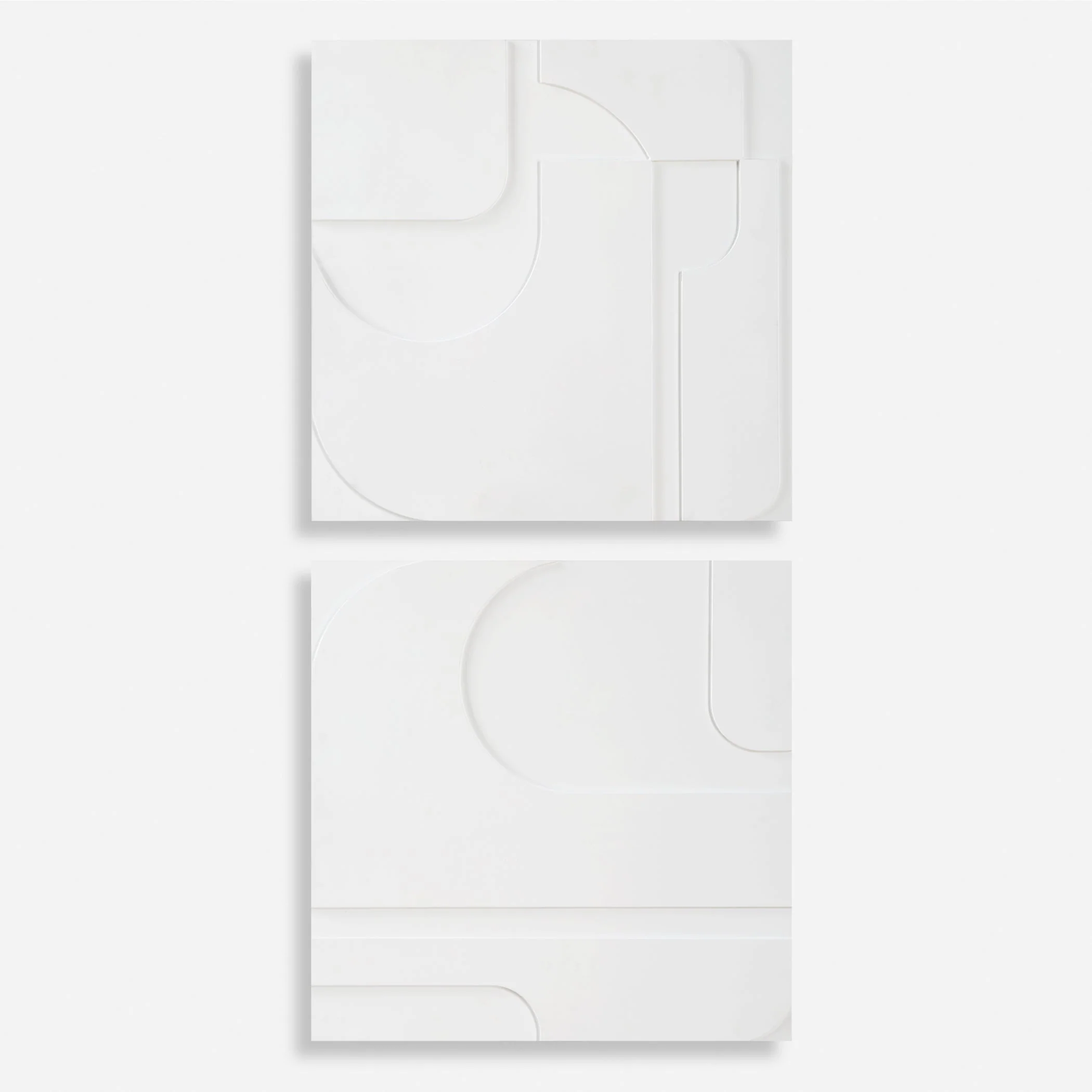 Contours White Wall Decor, S/2