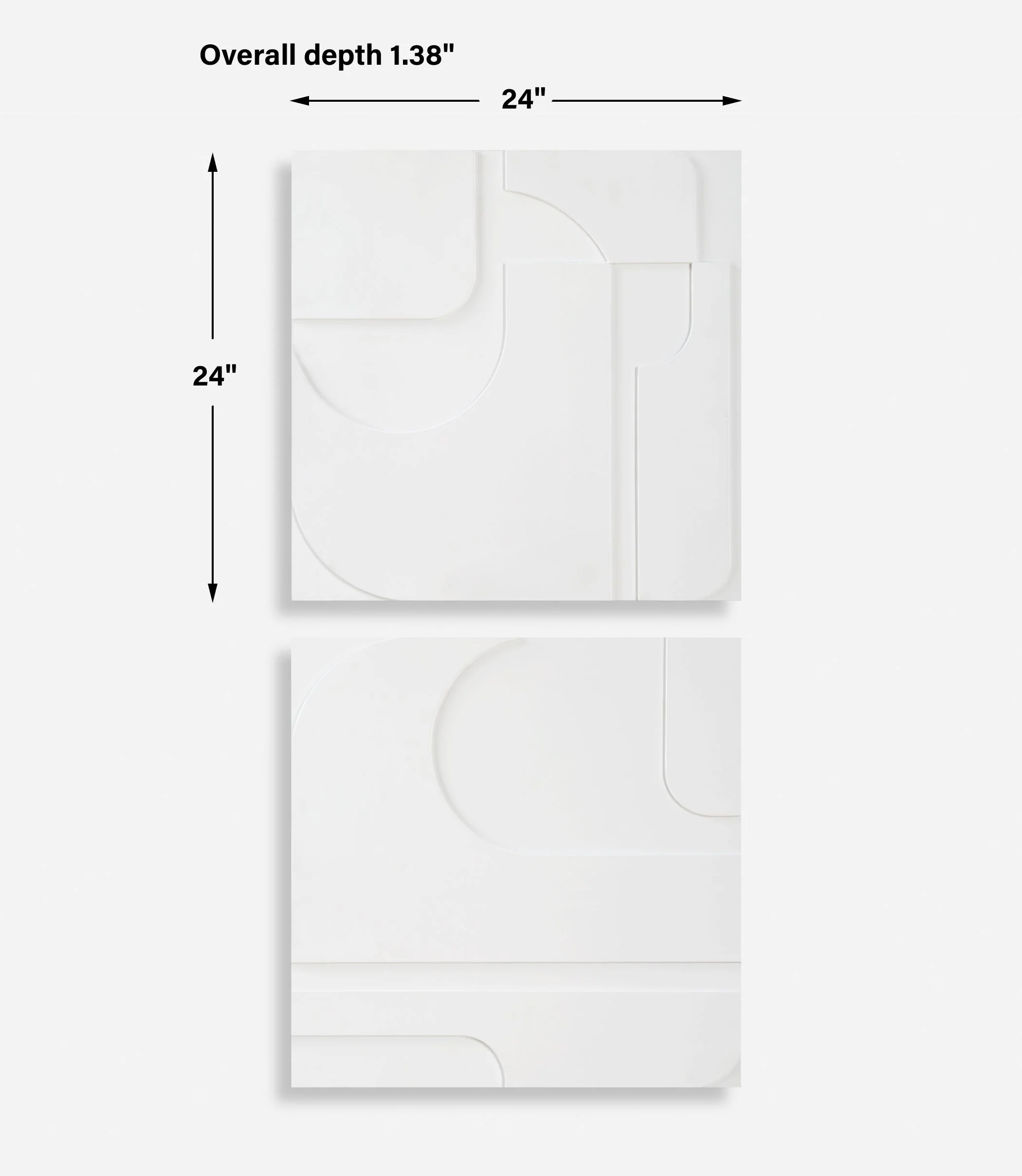 Contours White Wall Decor, S/2 - Image 3