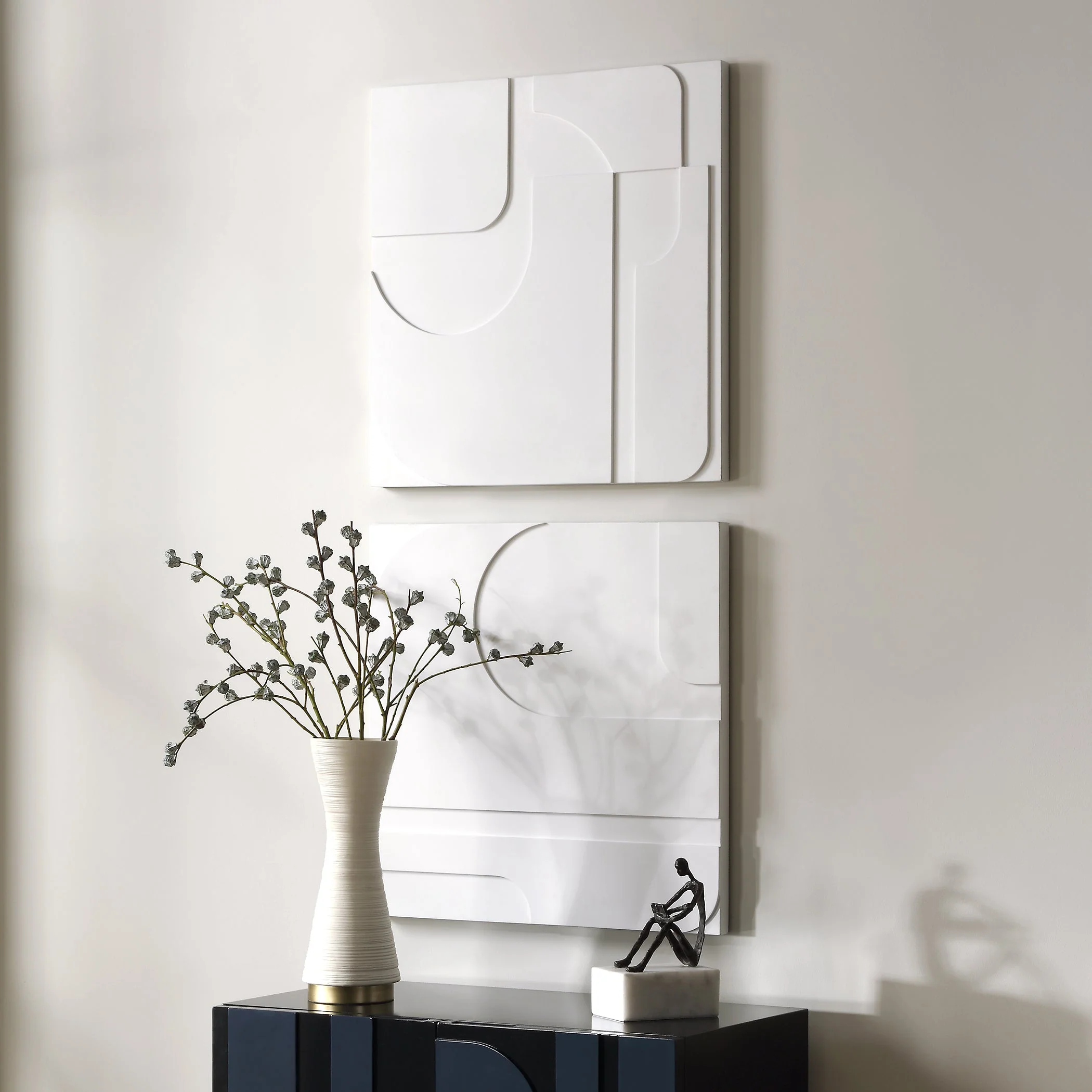 Contours White Wall Decor, S/2 - Image 4