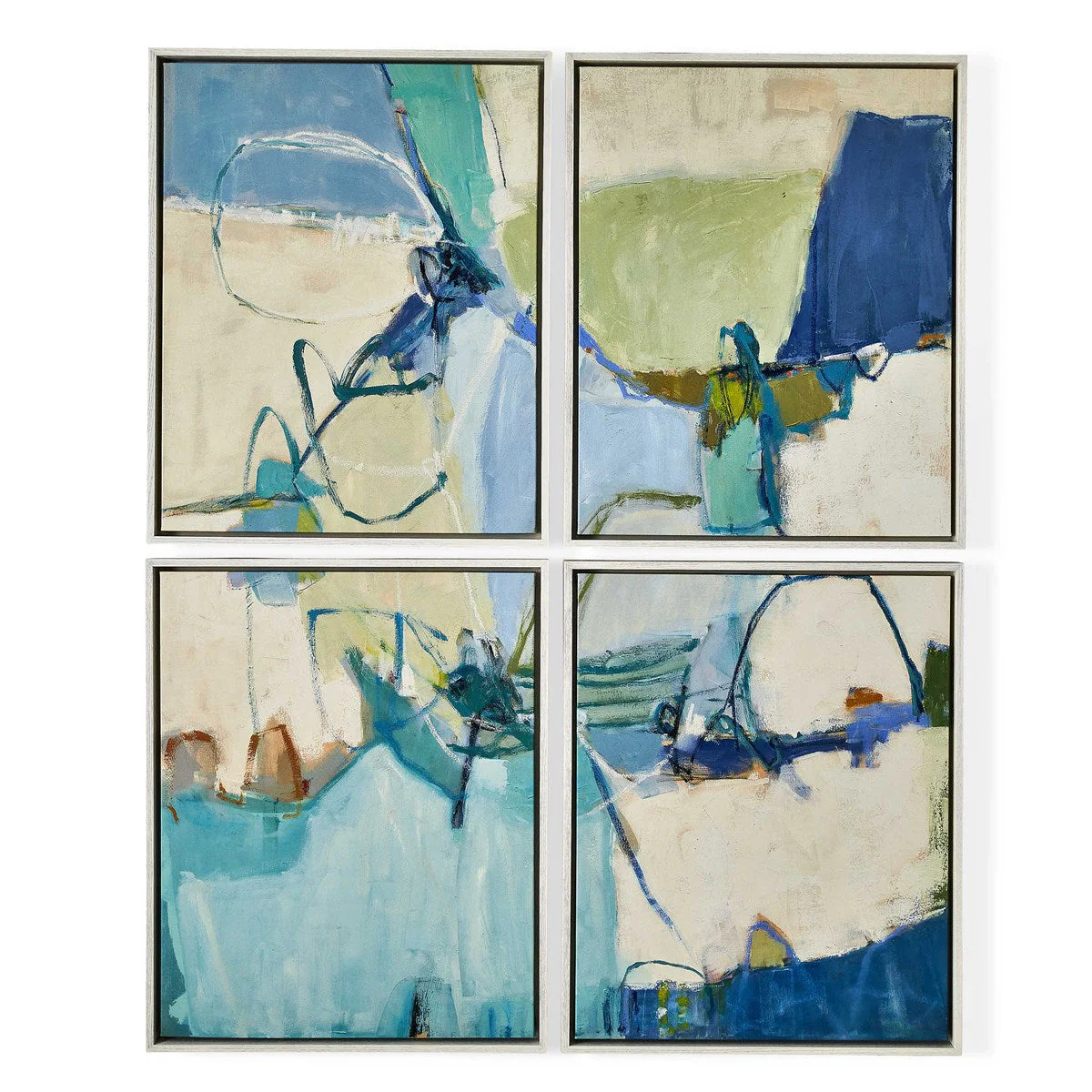 Cool Outlook Framed Canvases, S/4 - Image 2