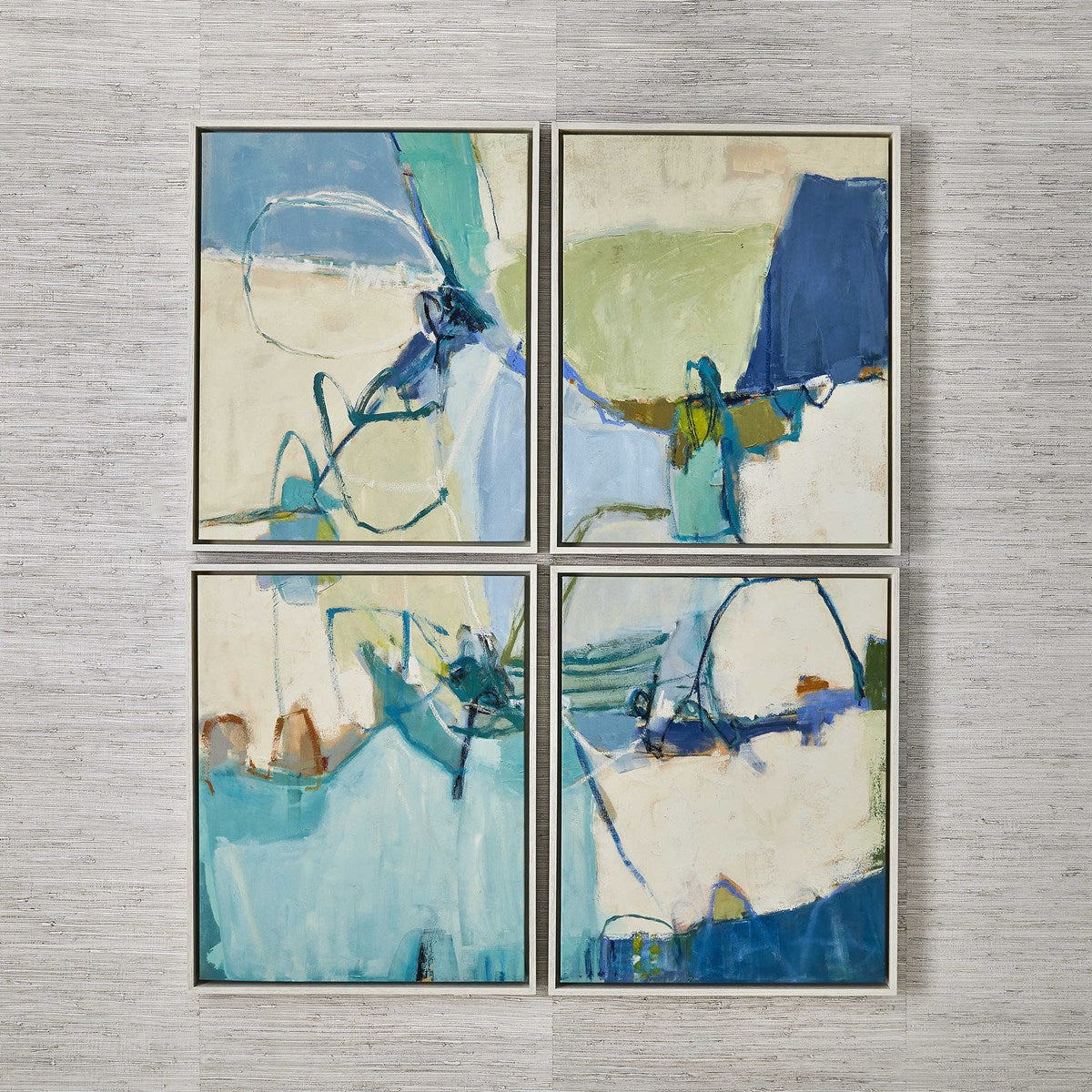 Cool Outlook Framed Canvases, S/4 - Image 3