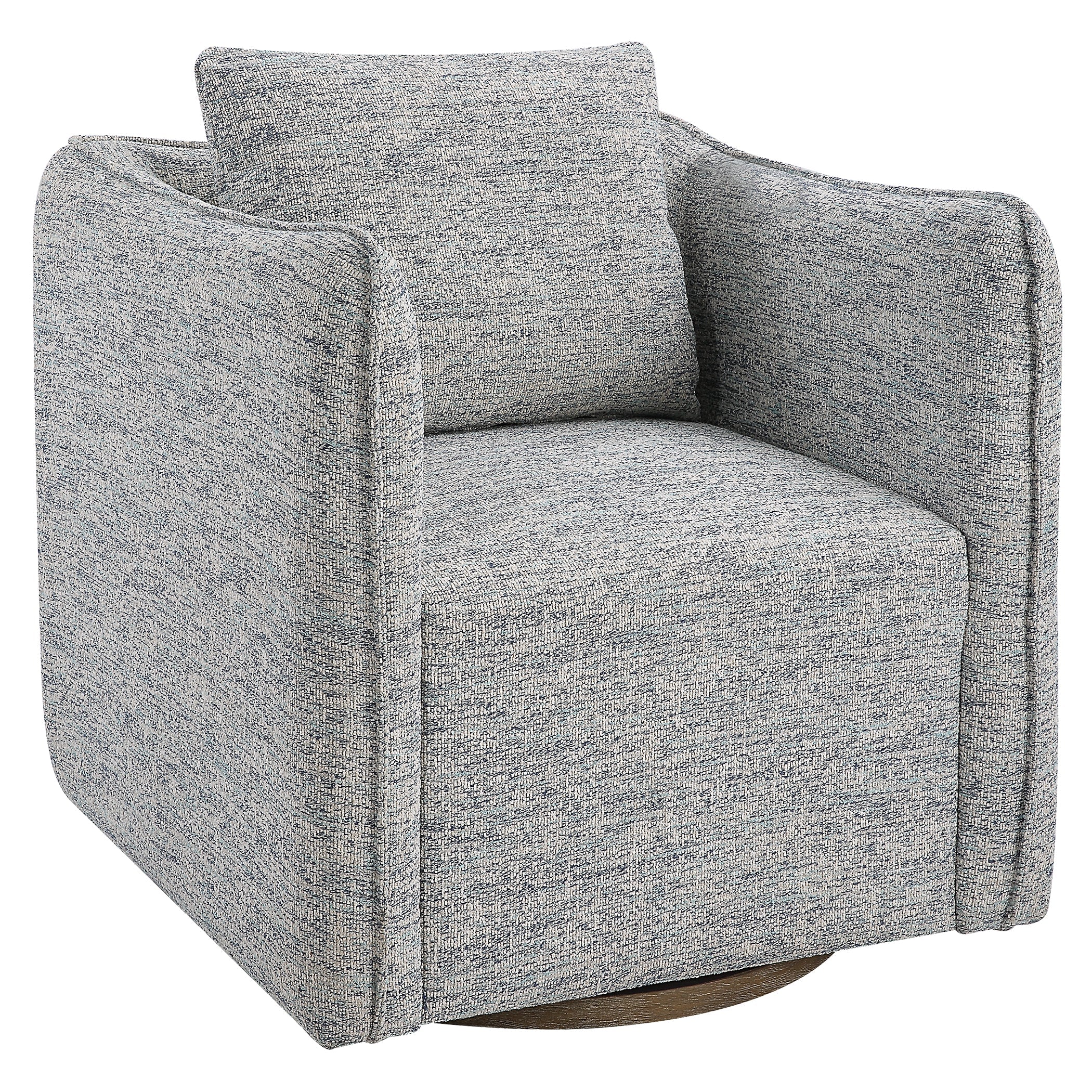 Corben Blue Swivel Chair - Image 4