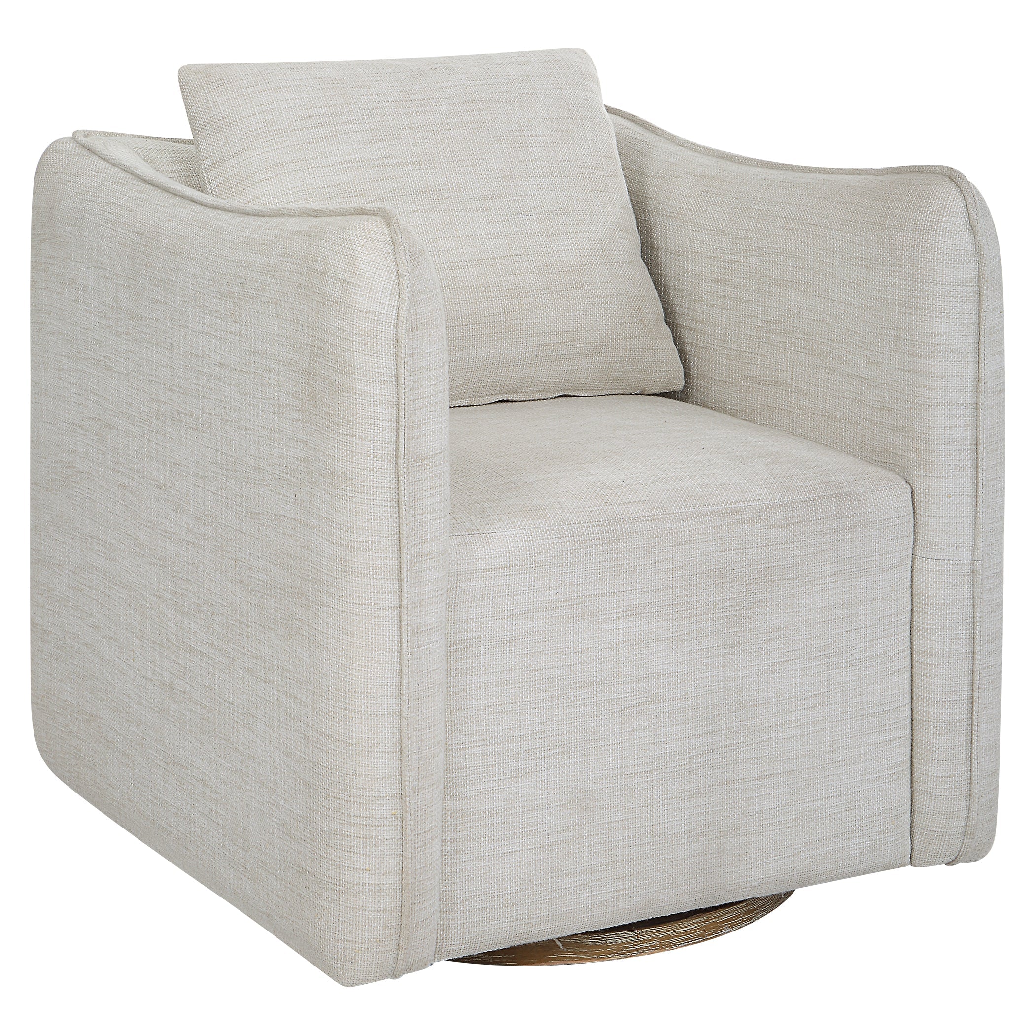 Corben Swivel Chair, White - Image 5