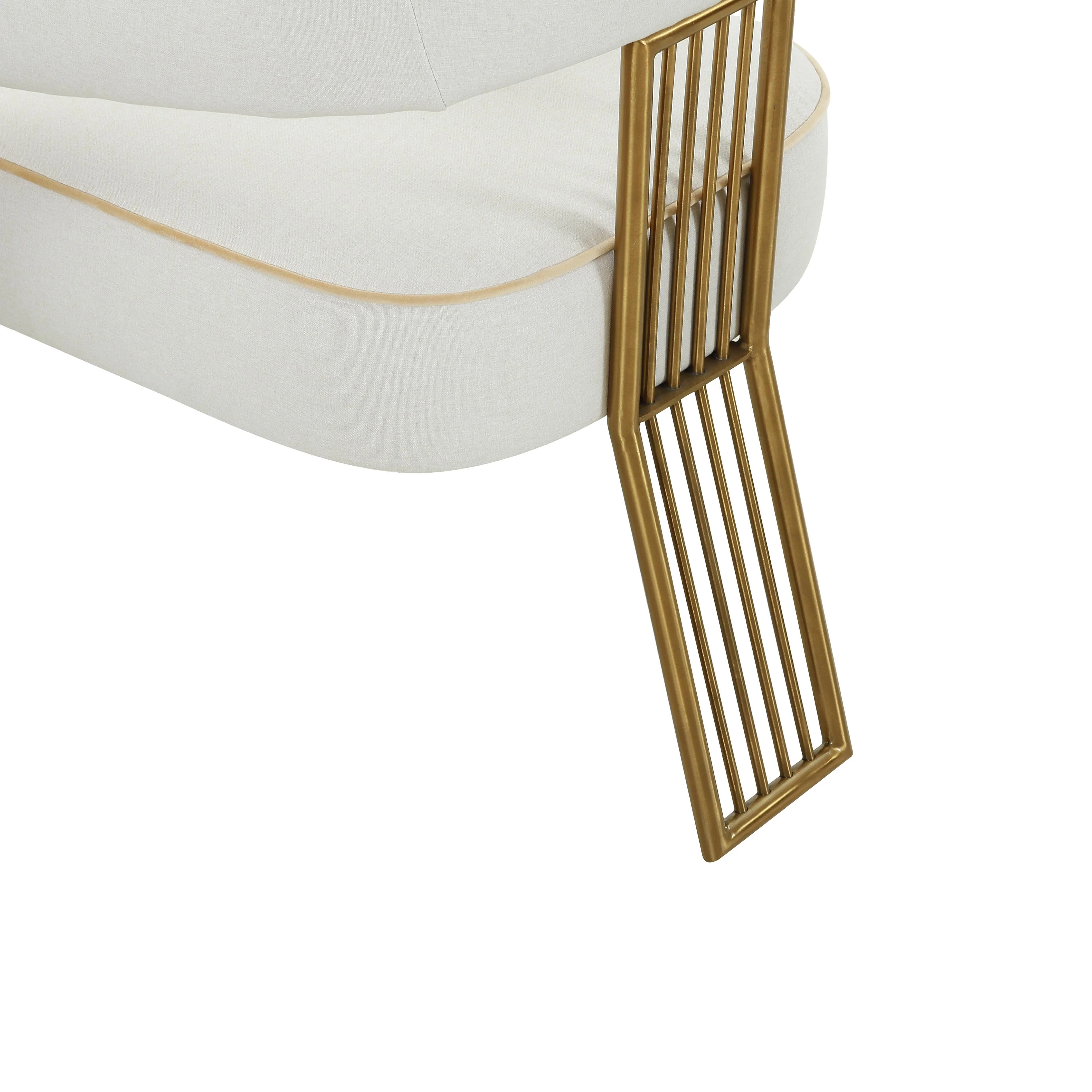 Corralis Cream Performance Linen Dining Chair - Image 5