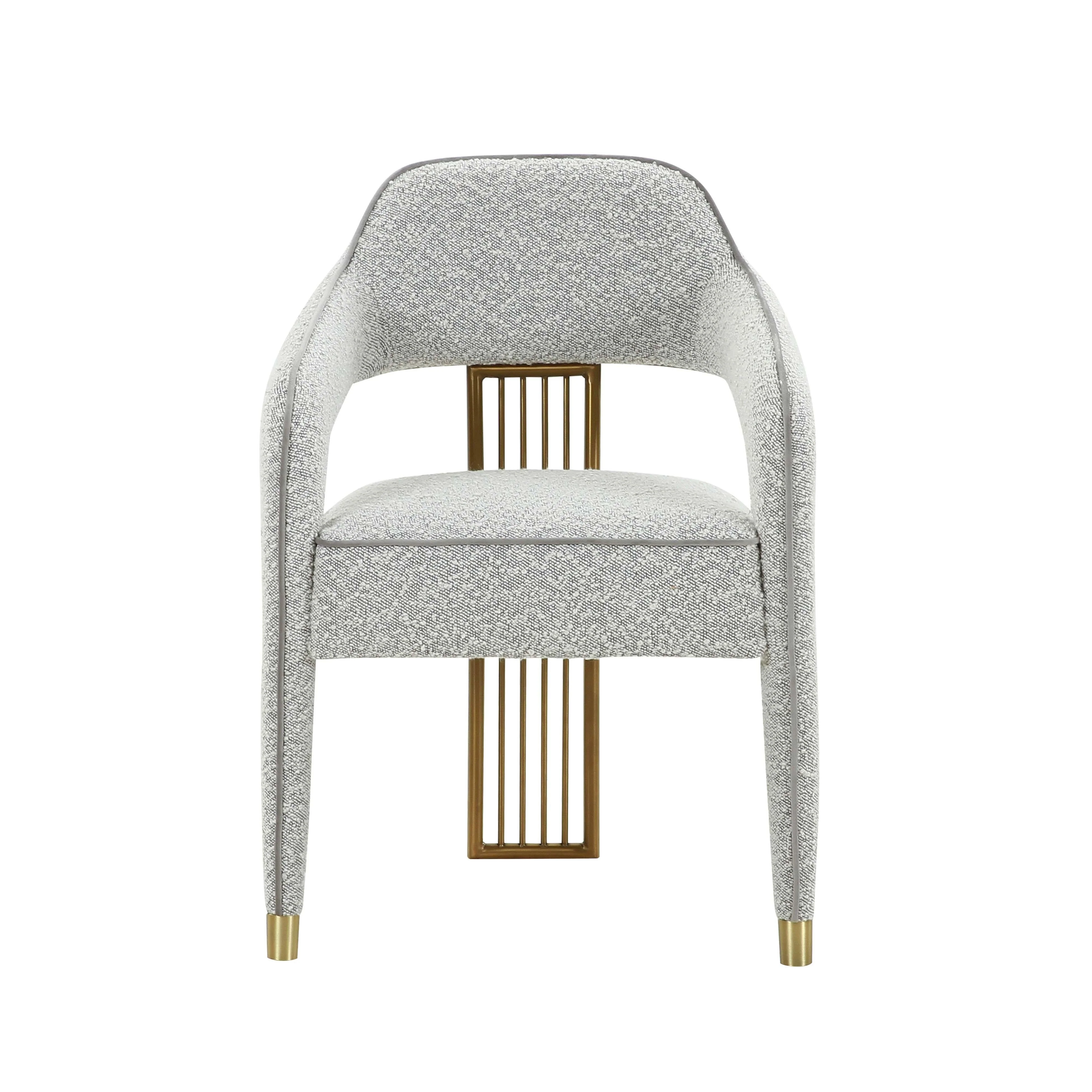 Corralis Speckled Grey Performance Boucle Dining Chair - Image 3