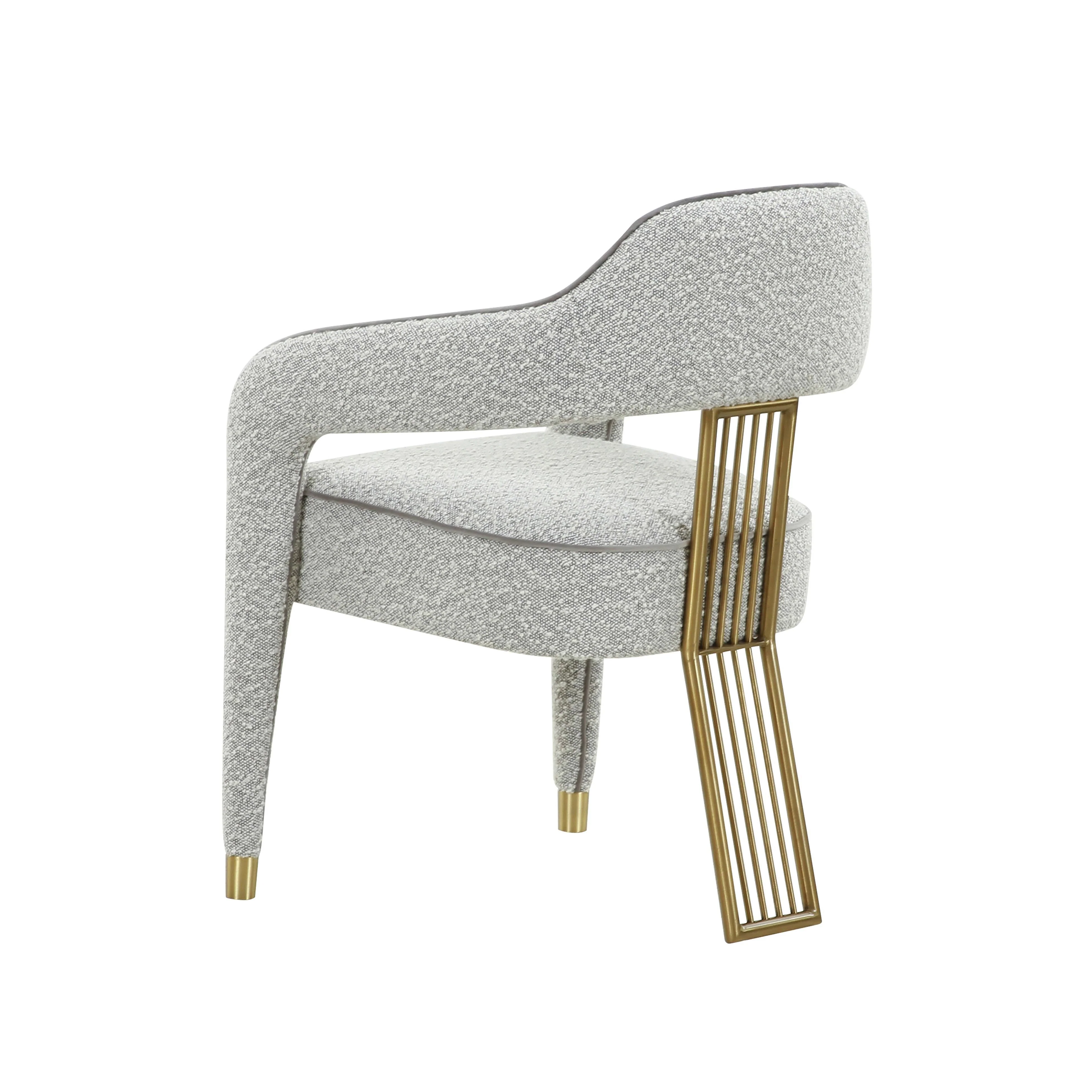 Corralis Speckled Grey Performance Boucle Dining Chair - Image 4