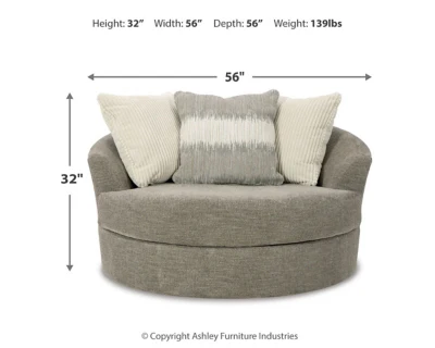 Creswell Oversized Swivel Accent Chair - Image 4