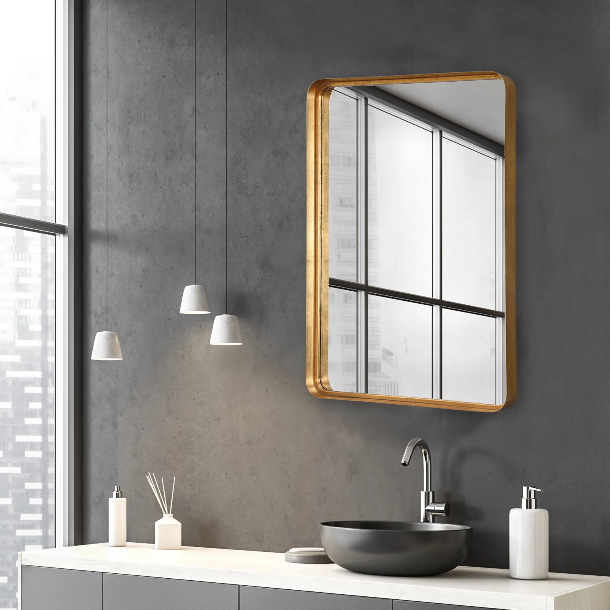 Crofton Gold Large Mirror - Image 3