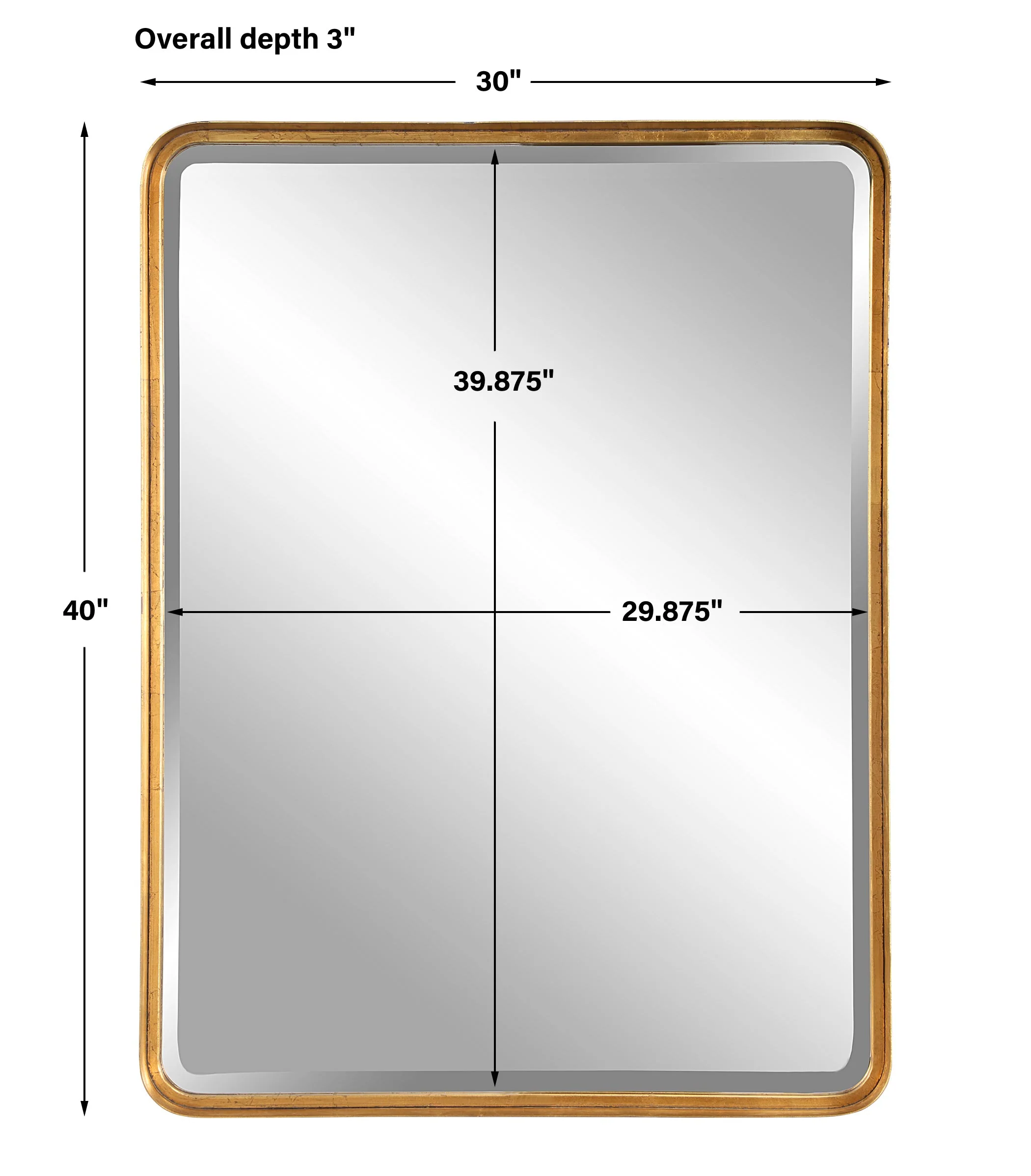 Crofton Gold Large Mirror - Image 4