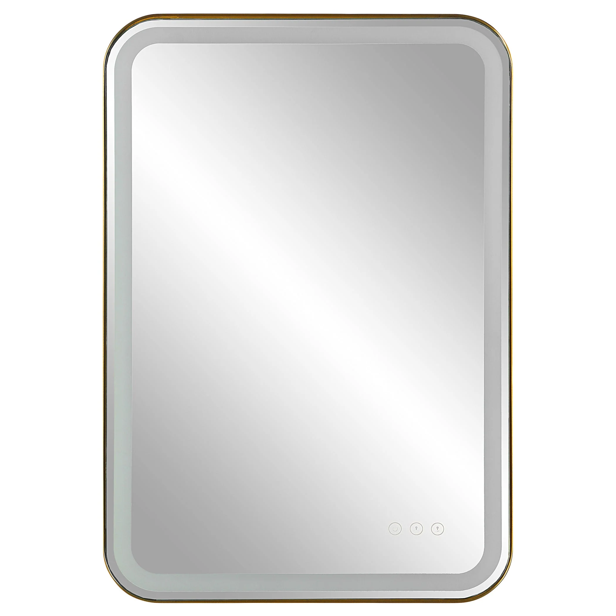 Crofton Lighted Vanity Mirror, Brass - Image 7