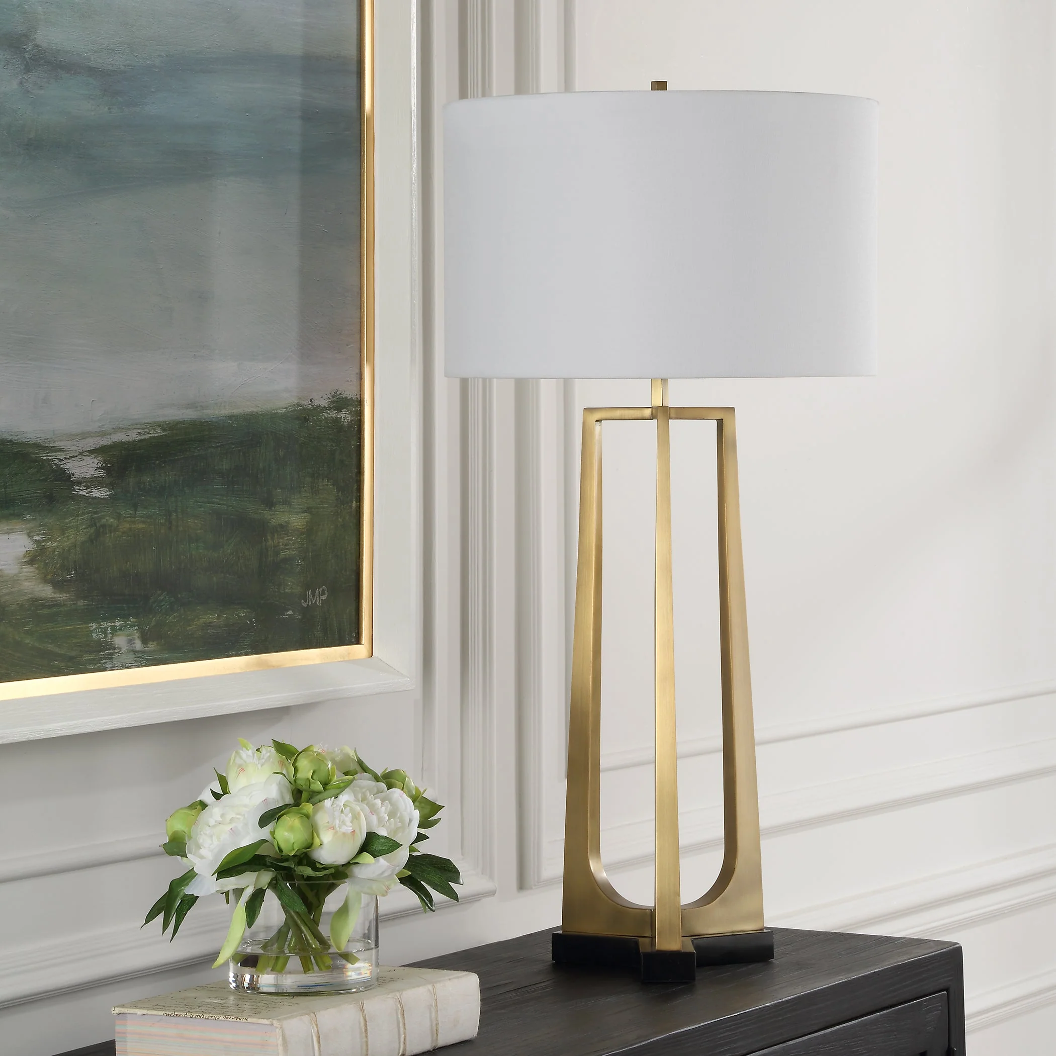 Crossroads Brass Table Lamp - Image 4