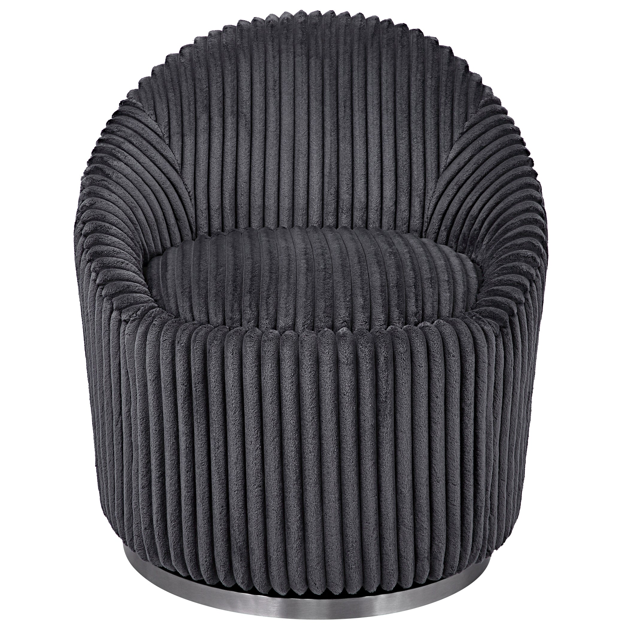 Crue Swivel Chair, Gunmetal - Image 2