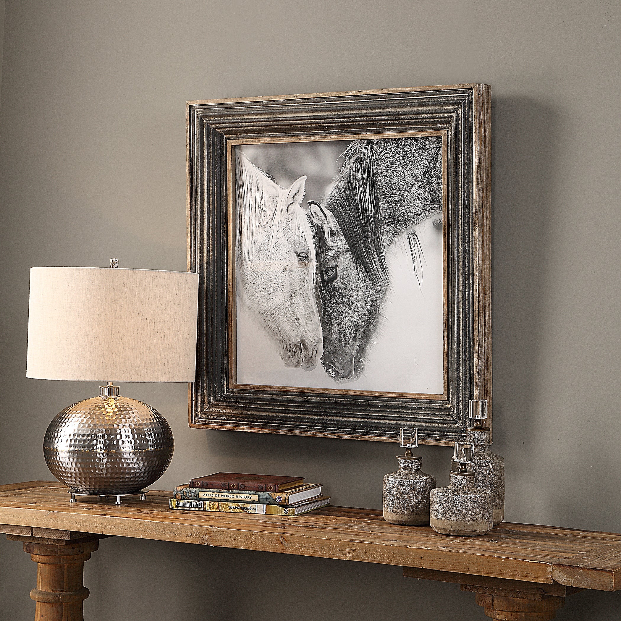 Custom Black And White Horses Framed Print - Image 5