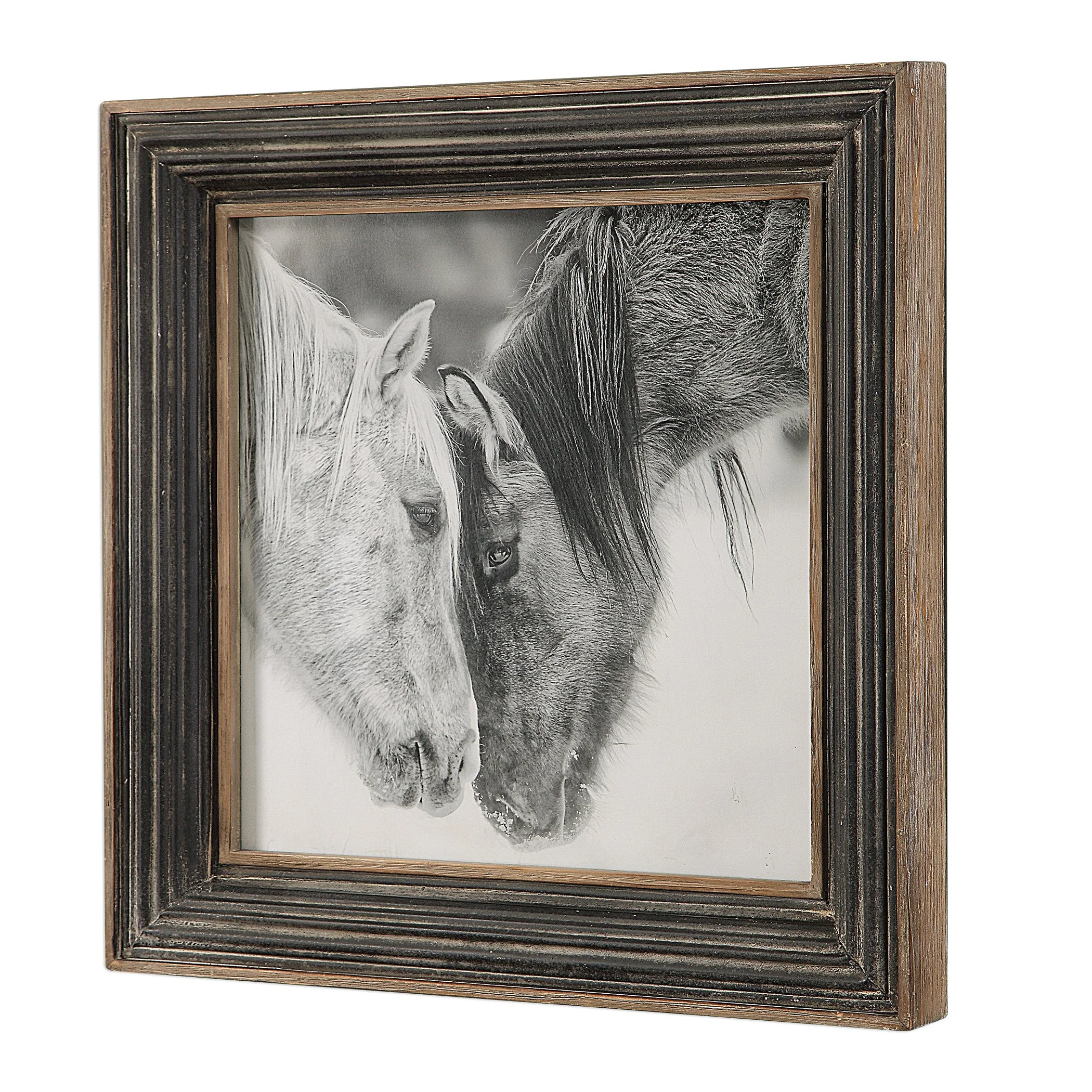 Custom Black And White Horses Framed Print - Image 7