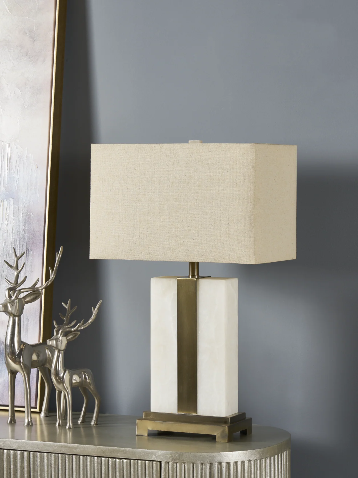 CVAVP655 Resin White Wash Finish Floor Lamp( Crestview ) - Image 2