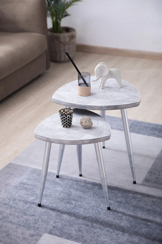 CVFZR5163 Moon Circle Side Table Set of 3( Crestview ) - Image 3